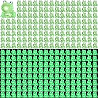 Vista 1 de Chitidr 50 piezas de mini ranas de resina en miniatura, animales que brillan en la oscuridad, pequeñas ranas para jardín, paisaje, micro accesorios