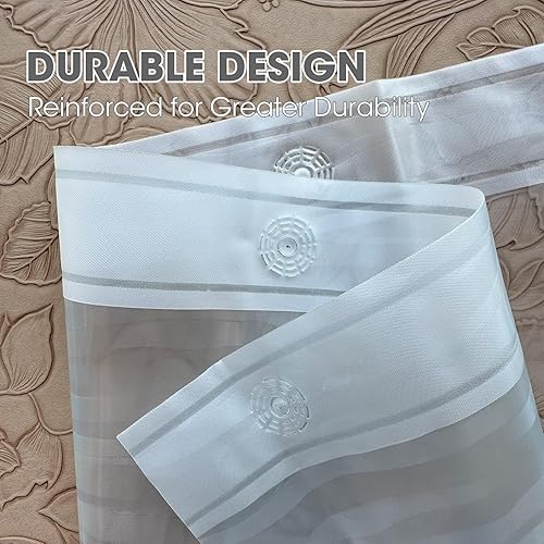 Miniatura 2 de Forro de cortina de ducha de plástico azul claro, PEVA, impermeable, ligero, con diseño a rayas, tamaño estándar, 70 x 72 pulgadas, para baño