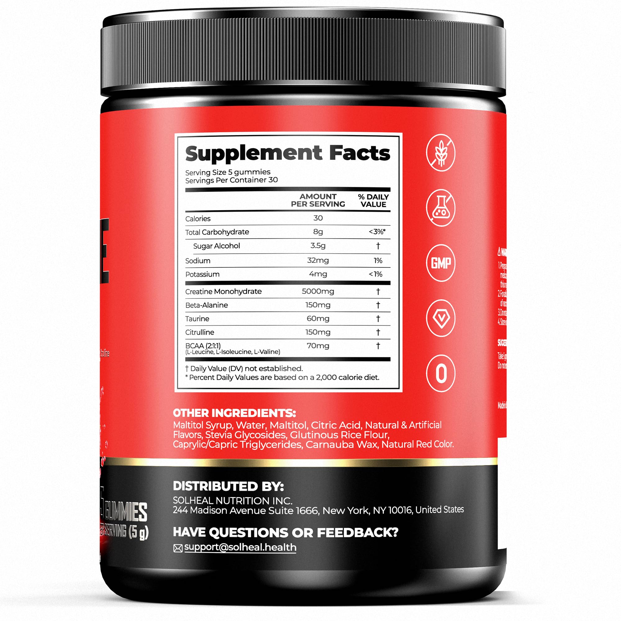 NSF 5g Real Creatine Monohydrate Gummies Redefine Strength Gains, All-in-One Advanced Formula to Boost Muscle, Endurance & Recovery, Pre-Workout Gummy for Men & Women 0 Sugar Low-Cal Vegan Gluten-Free — Amazon image 8