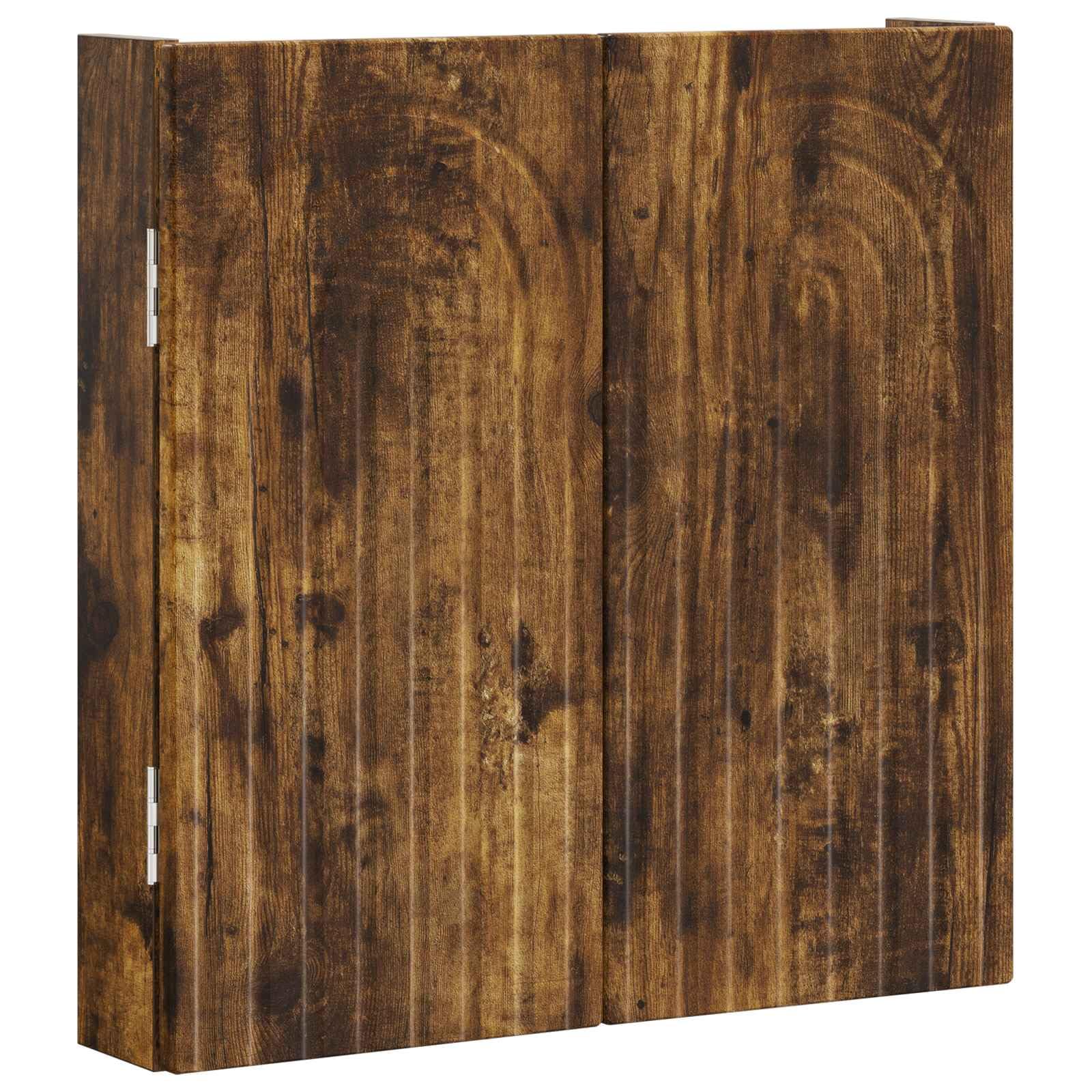 Generisch Dartboard Schrank ALKMAAR Räuchereiche 52,5 x 10,5 x 53,5 cm 6.9kg