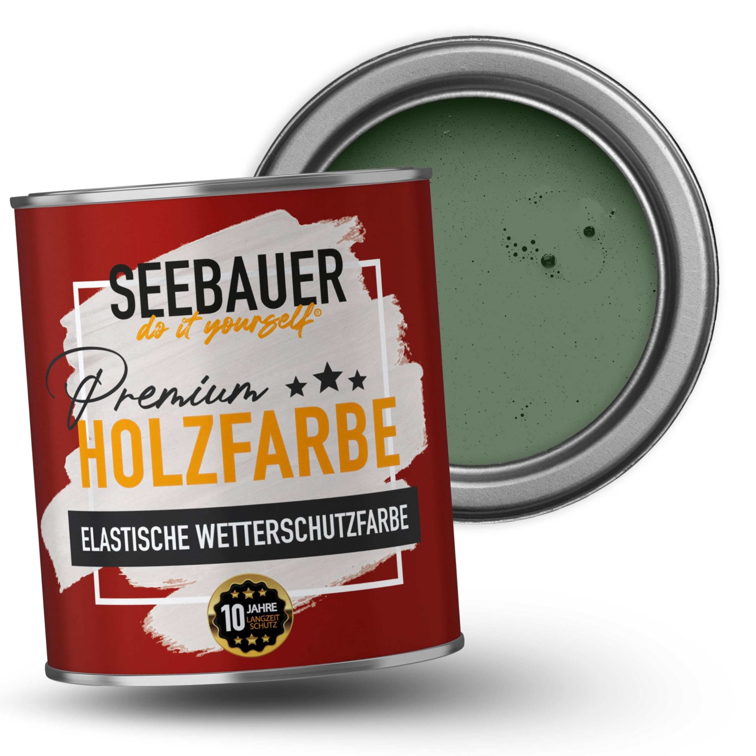 Holzfarbe Grün 750ml für Innen & Außen (No. 760 Nordic Wood) Hoch deckende Wetterschutzfarbe - 10 Jahre Langzeitschutz für Gartenhäuser, Holzzäune & Holzverkleidungen