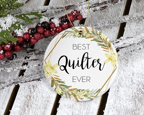 Miniatura 2 de Quilter Adorno de Navidad Regalo de adorno de Navidad para Quilter El mejor quilter del mundo Mejor quilter Regalos de edredón impresos en un