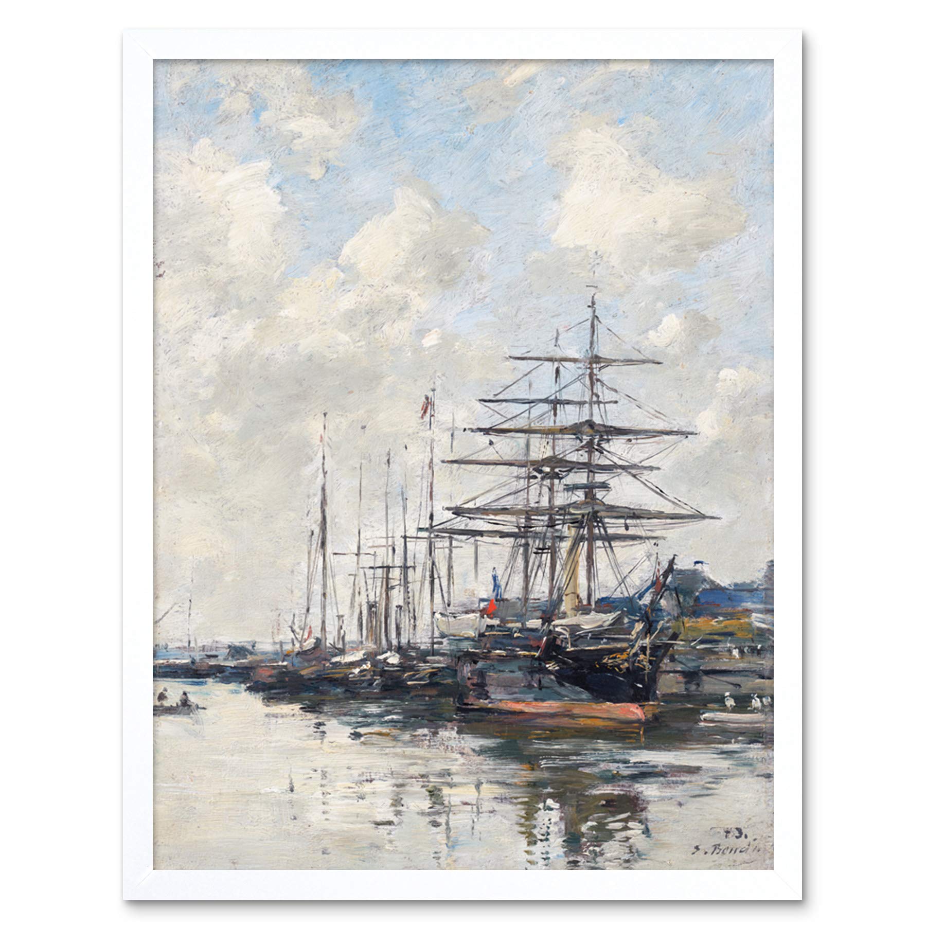 Amazon.co.jp: Eugene Boudin Deauville The Boat Basin 1887 Painting
