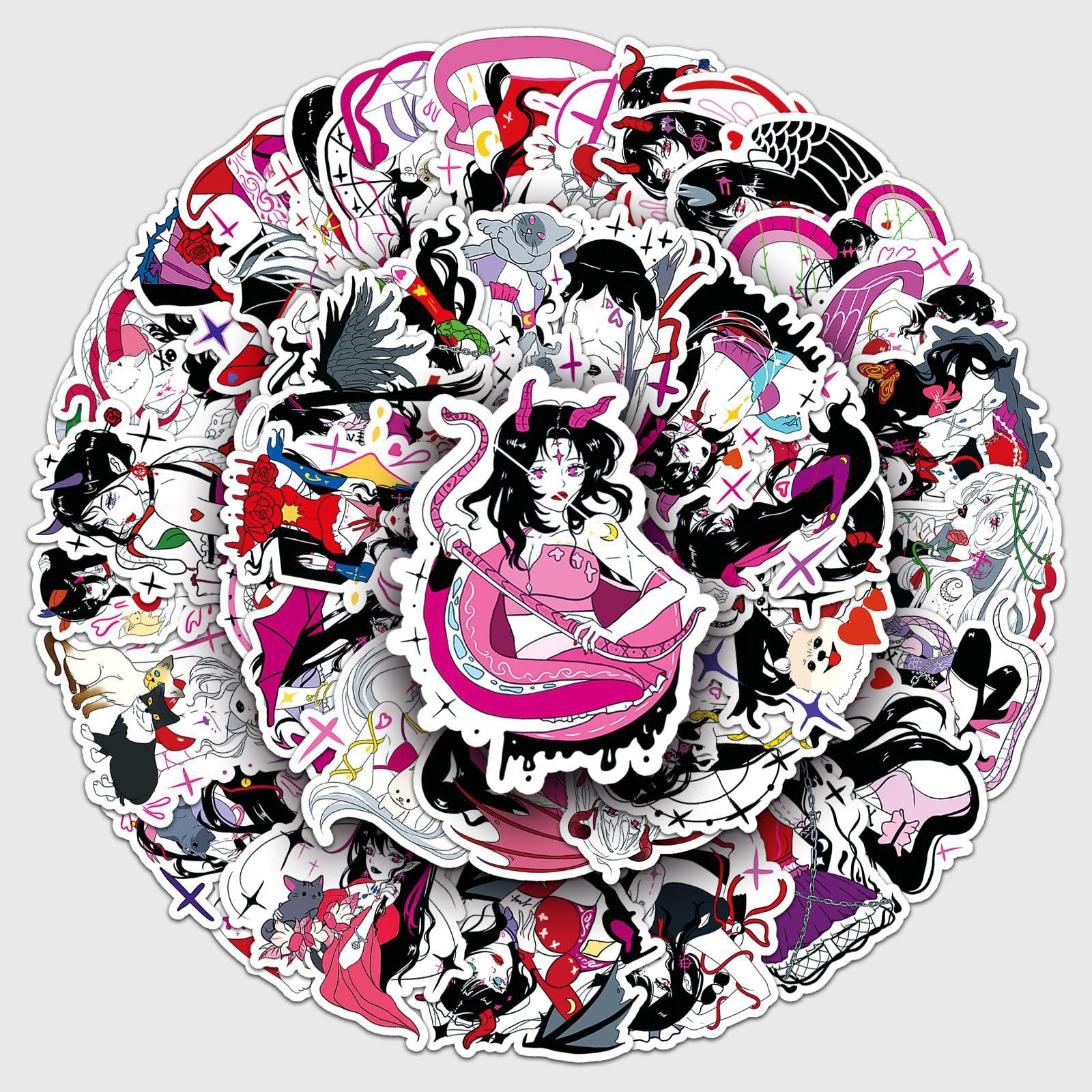 Amazon.co.jp: 次元少女ダークゴシック ステッカーセット 100枚 防水