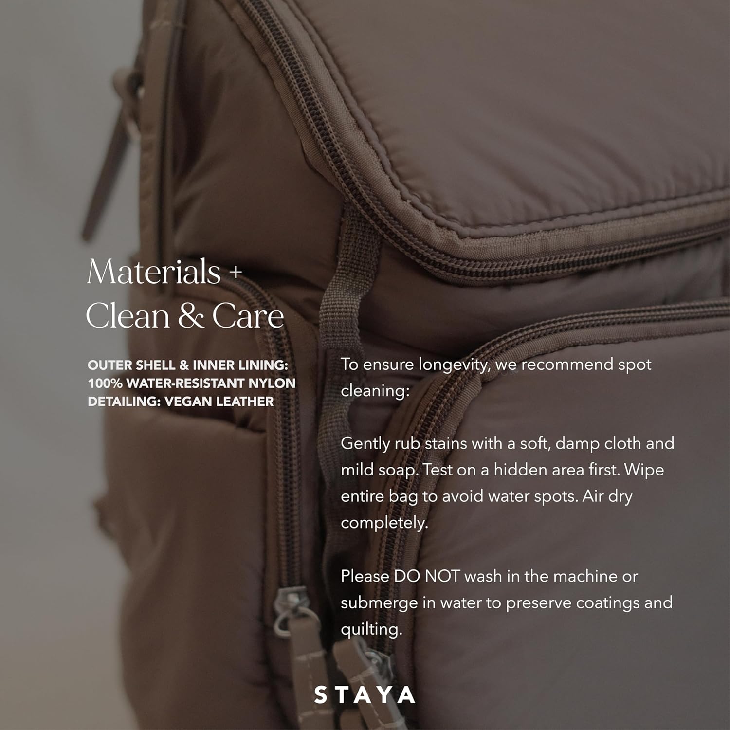 Staya Cloud Diaper Bag Backpack – Medium Lightweight Baby Diaper Bag for Mom & Dad, Travel Diaper Backpack with Smart Organization for Everyday Use, Baby Essentials & Hospital Needs, Taupe - Image 8
