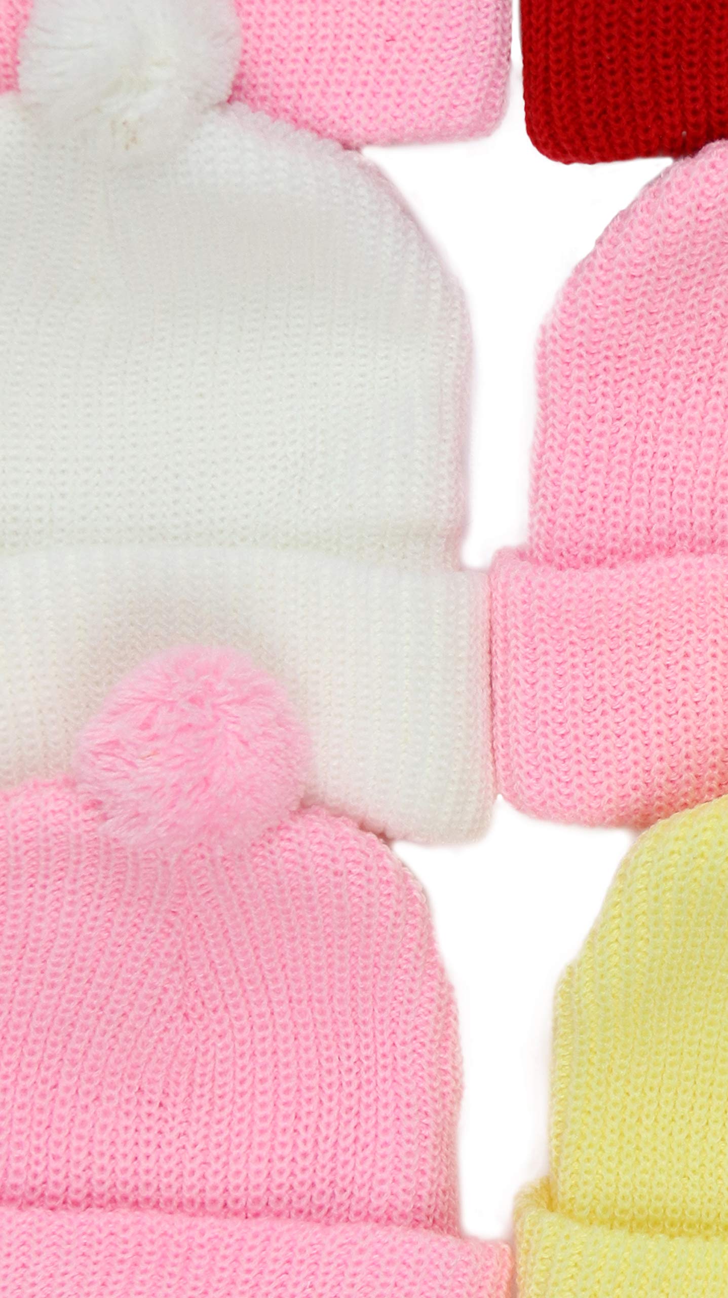 ToBeInStyle - Paquete de 6 gorros de invierno de acrílico suave y elástico para niños - Negro - talla única
