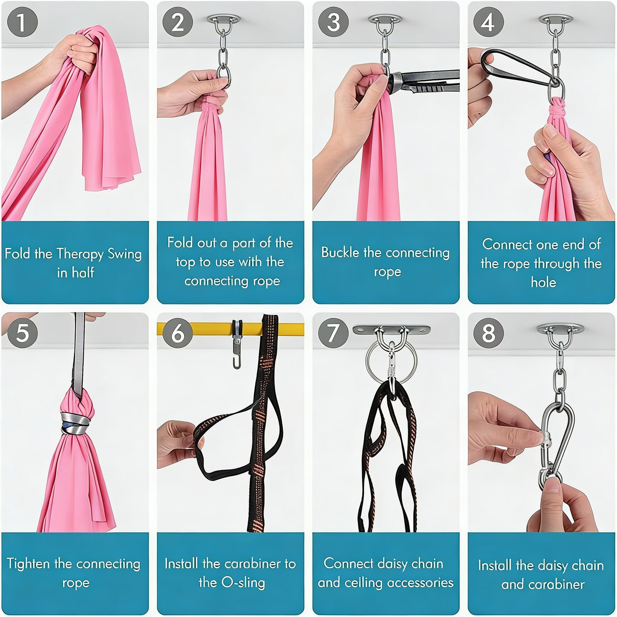 SNZ Aerial Hamac de yoga – Balançoire suspendue multifonction pour intérieur et extérieur, capacité de charge de 250 kg, balançoire nid pour sensoriel, yoga, exercices anti-gravité, détente et jeu