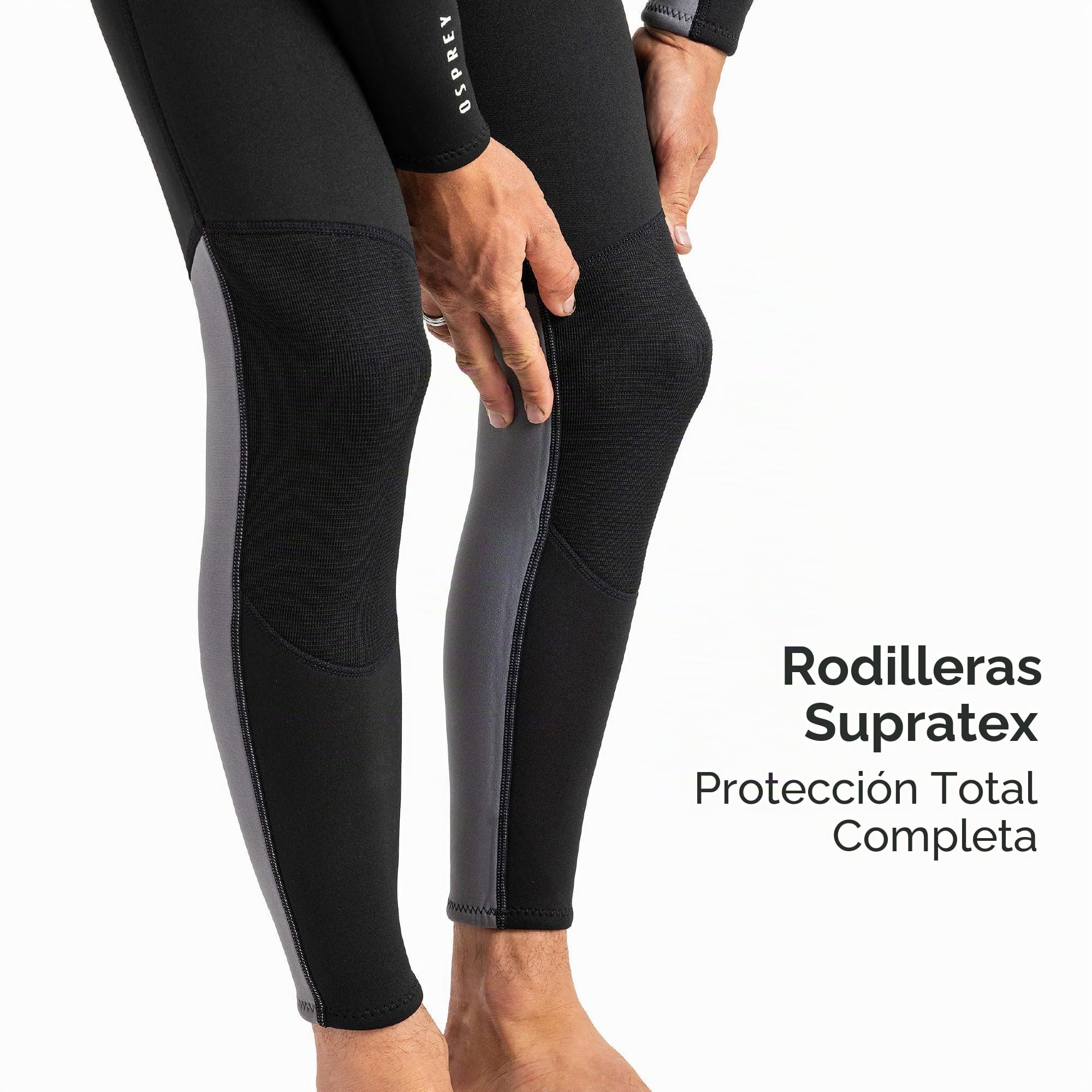 Osprey Traje de Neopreno para Hombre, Longitud Completa, 3 mm, para Verano, Surf, Buceo, Origen, Rojo