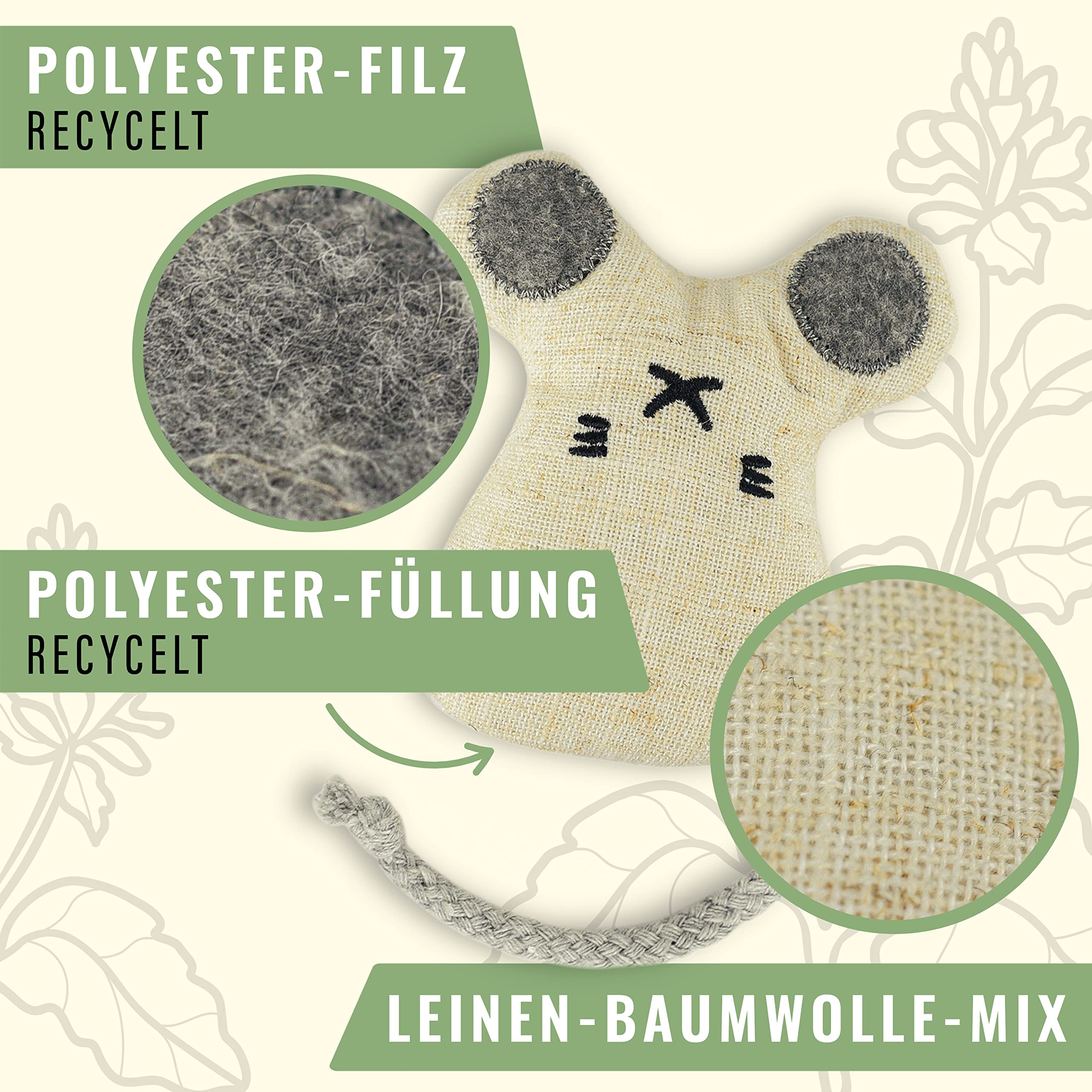 Coogime Set Di 3 Giocattoli Per Gatti Con Erba Gatta Per Gatti, Giocattoli Morbidi E Durevoli Per Gatti, Giocattolo Interattivo Per Interni