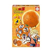 Educa - Pallone 3D Dragon Ball | Puzzle 3D da assemblare e giocare con 32 pezzi |