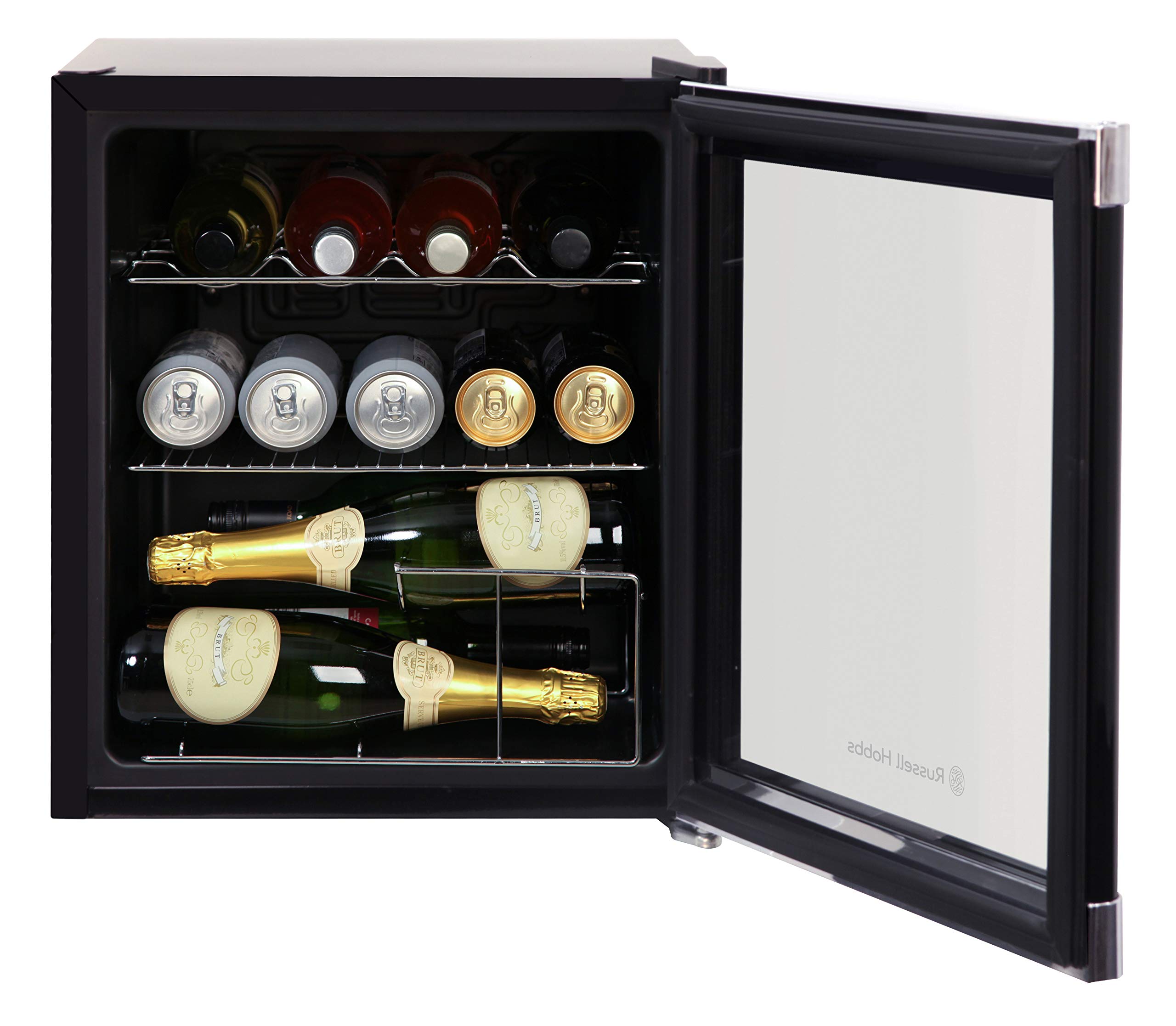 Russell Hobbs RHGWC1B Table Top Wine/Drinks Cooler with Glass Door, 12 bottle capacity, Black