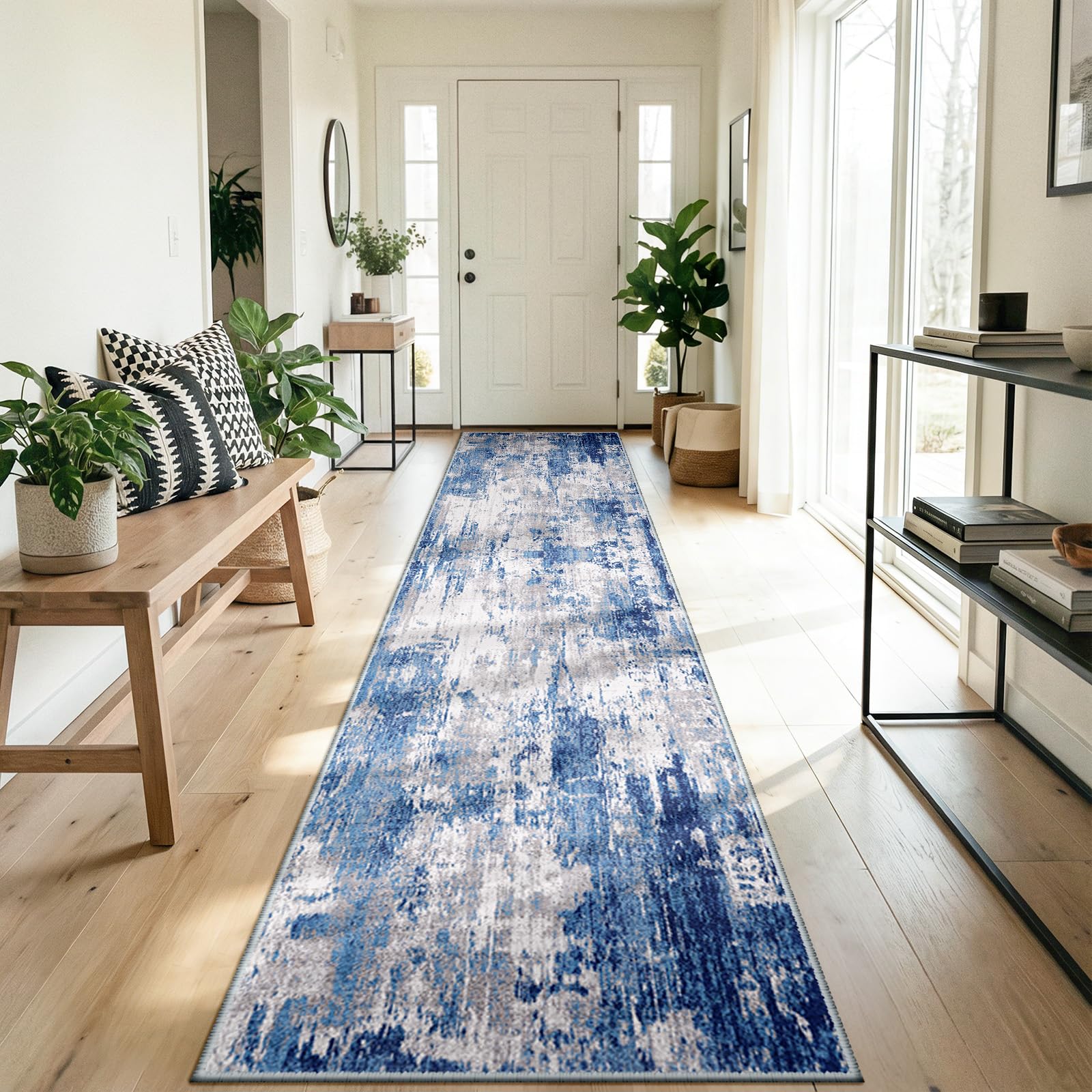 Tapis de Salon Lavable en Machine 60x300 cm Tapis antidérapant