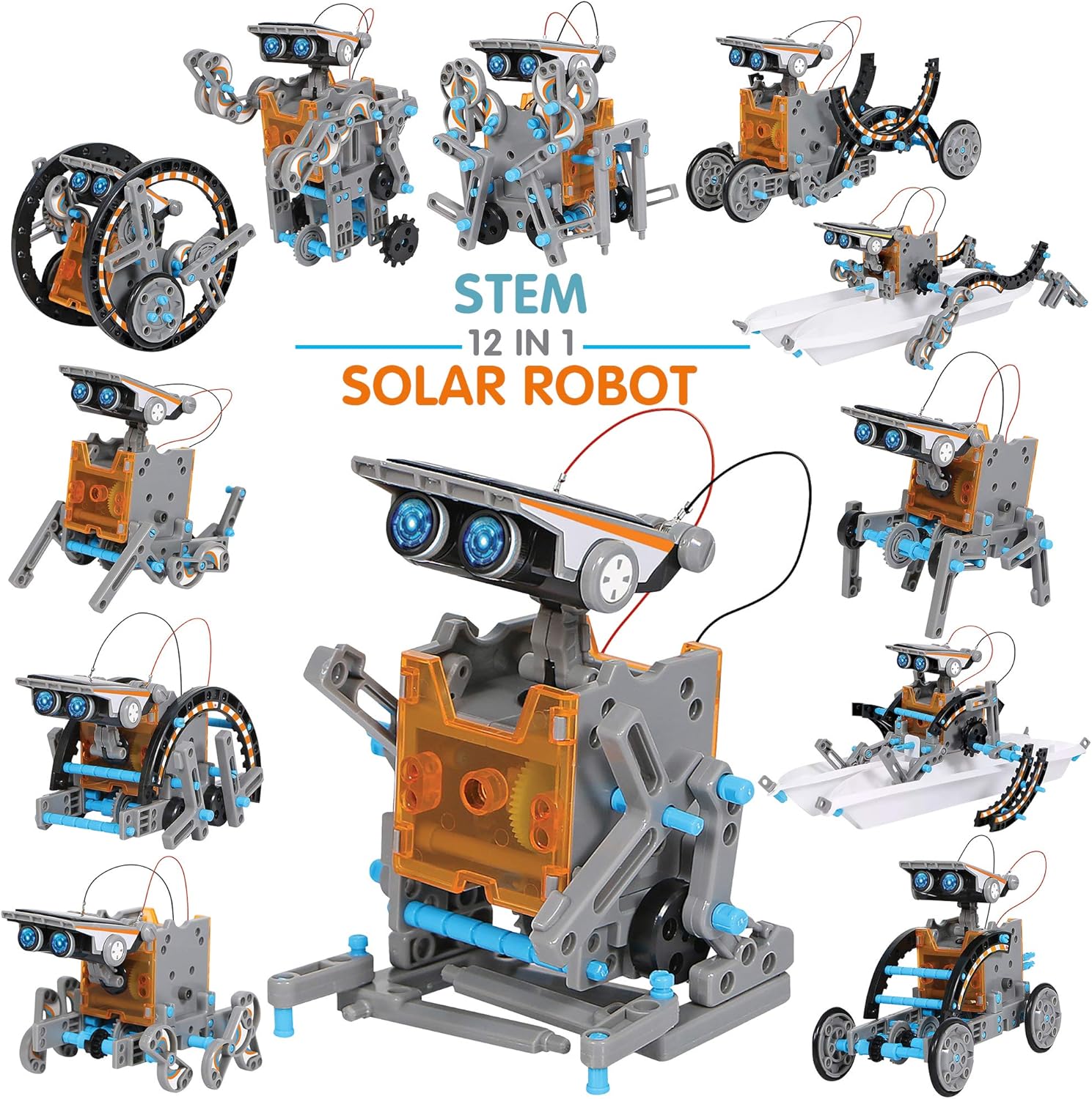 Kit Robot Solaire 12 En 1 - Jouet Éducatif STEM Pour Enfants 8-14 Ans