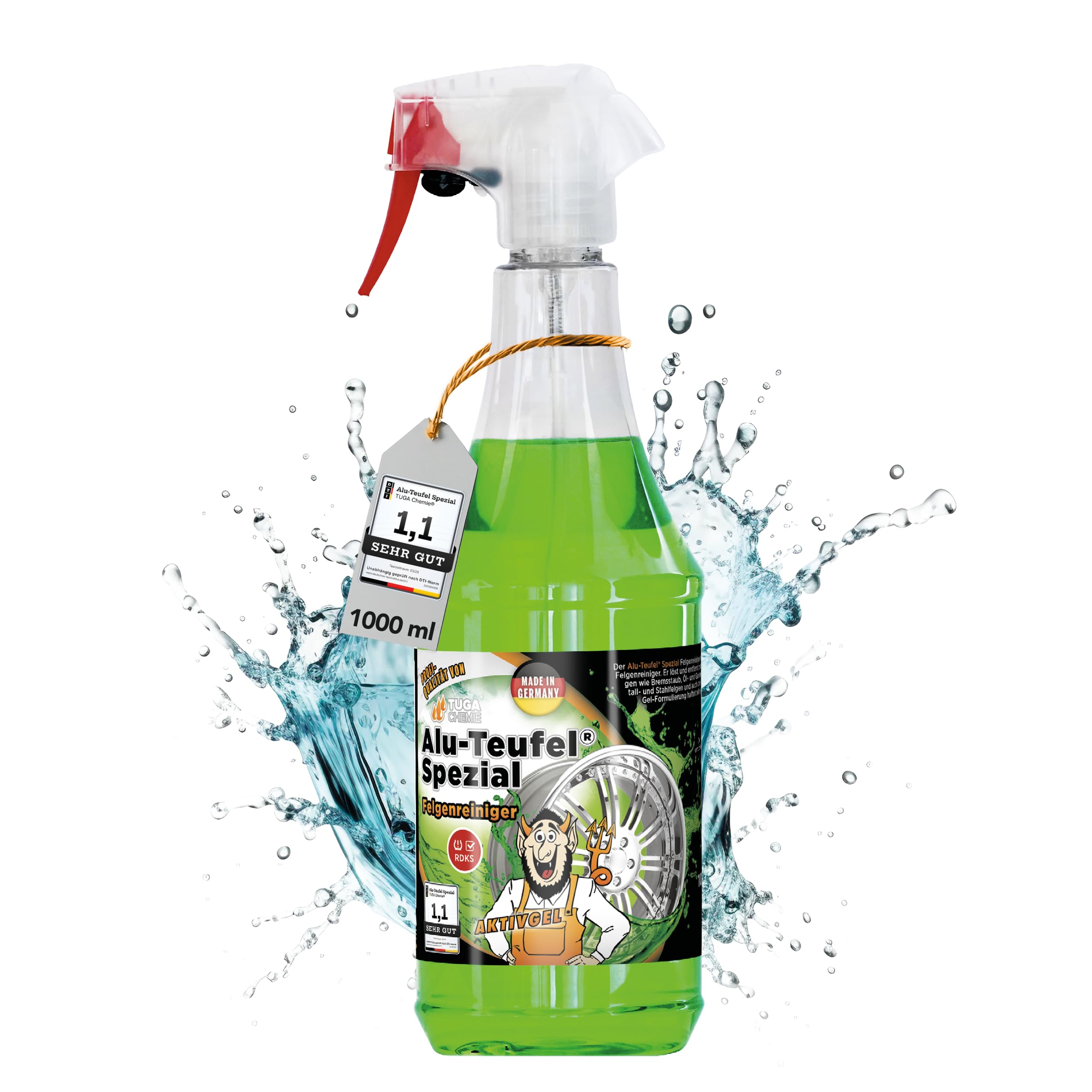 AUTOSTYLE Alu-Teufel Spezial Nettoyant de jantes - Vert - 1000ml - Vainqueur du test!
