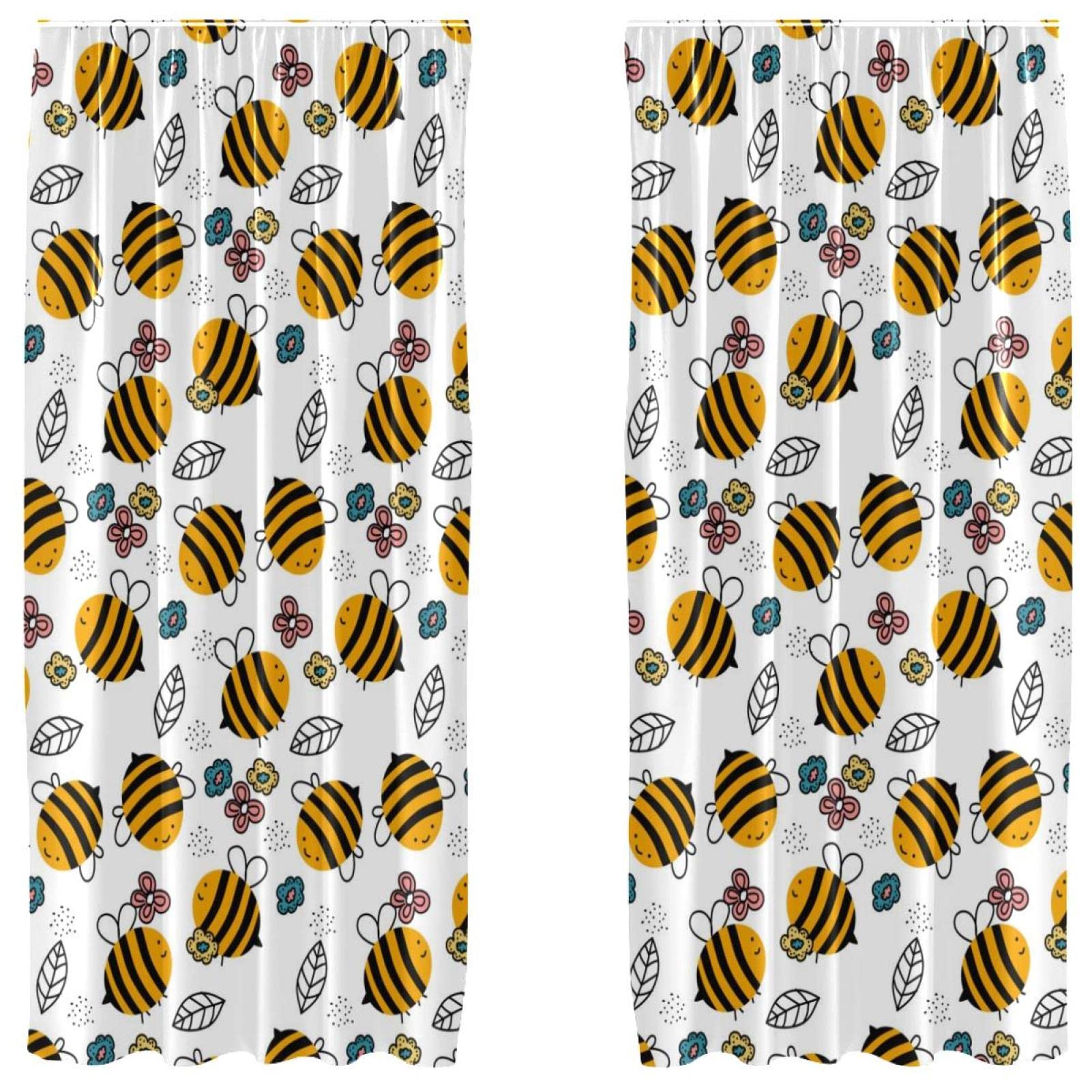 Rideaux occultants abeille 140x213cm pour tamiser la chambre