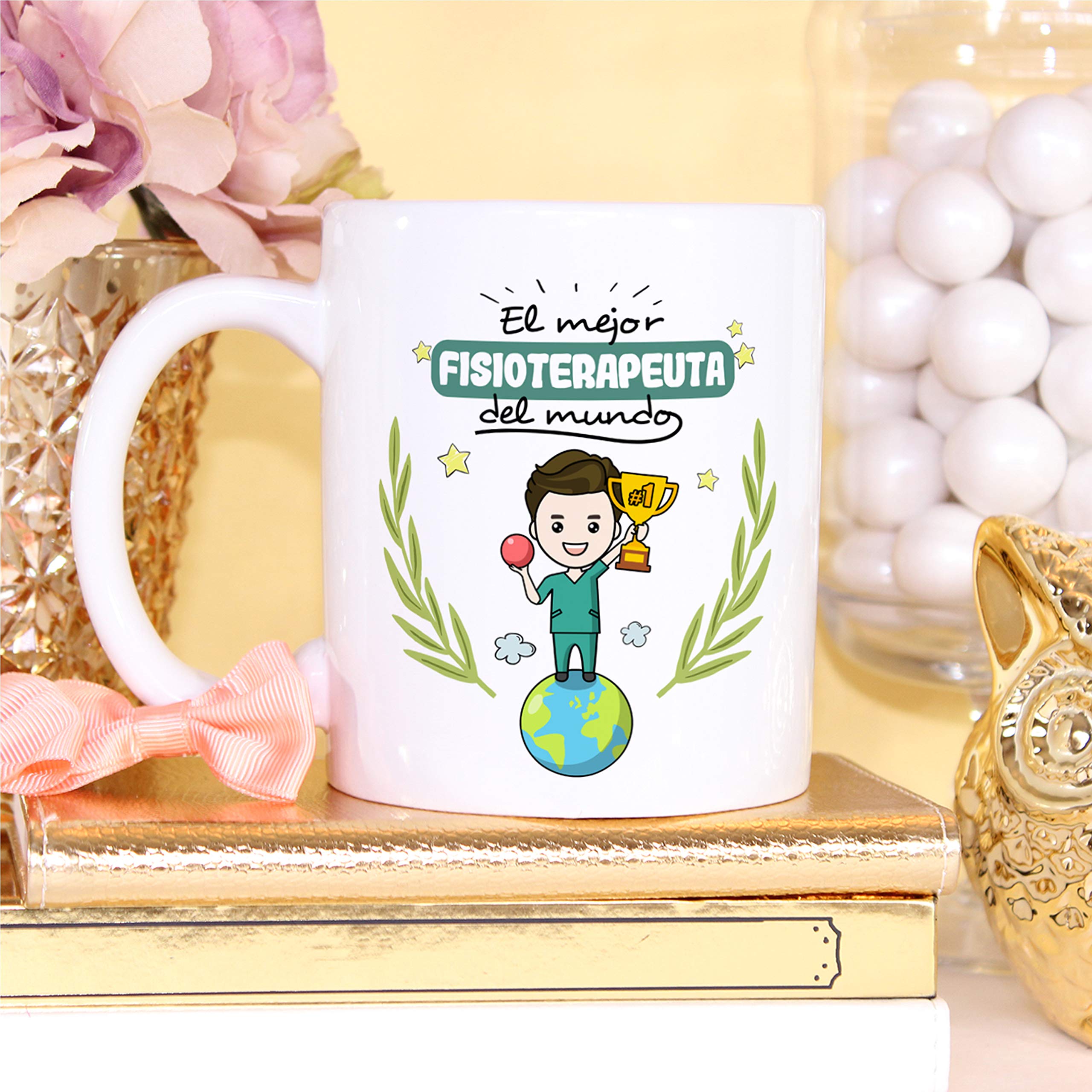 MUGFFINS Taza Fisioterapeuta Hombre (Mejor del Mundo) - Regalos Originales y Divertidos de Fisioterapia — view 5