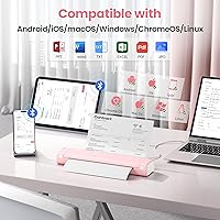 Vista 10 de Phomemo M08F - Impresoras portátiles inalámbricas para viajes, soporte de papel térmico de 8.5 x 11 pulgadas, impresora térmica Bluetooth compatible