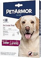 PetArmor Flea & Tick Topical Treatment for Large Dogs 45-88 lbs - 3 Month Supply Kills Fleas Ticks Lice