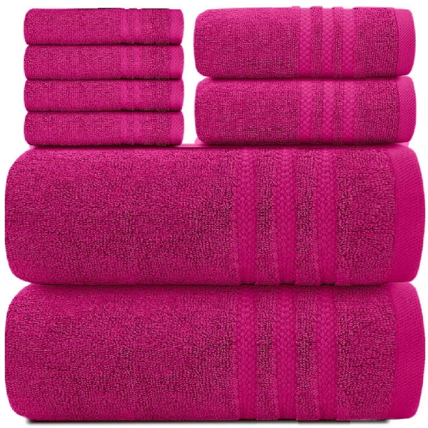 Luxury Towels 800GSM 100% Egyptian Cotton Super Soft Face Hand Large Jumbo Bath Sheets Quick Dry Bath Towels Hotel Quality Bathroom Towels Set (Pink, 1X Bath Sheet)