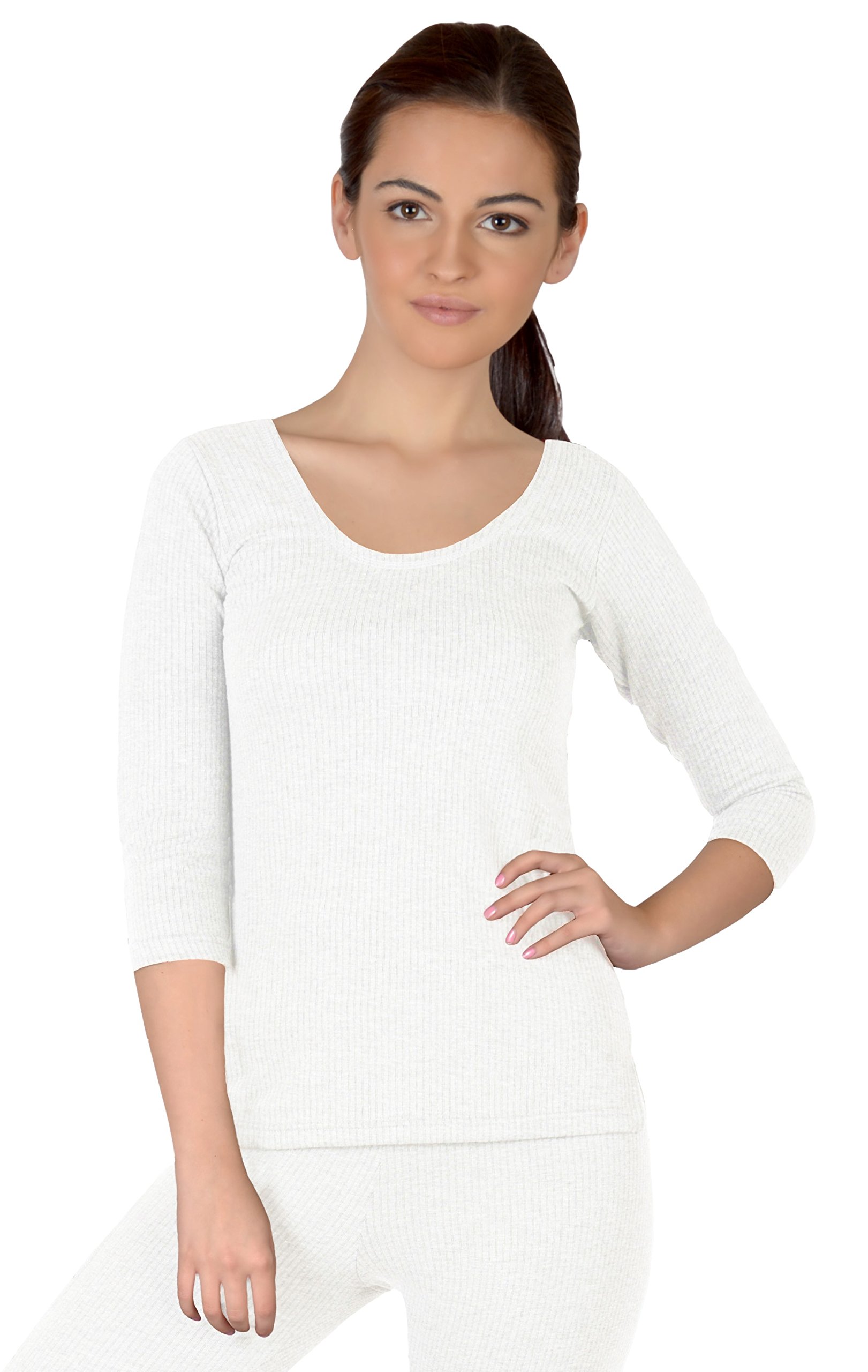 Selfcare Set of 2 Girls 3/4 Sleeve Thermal Top White 2