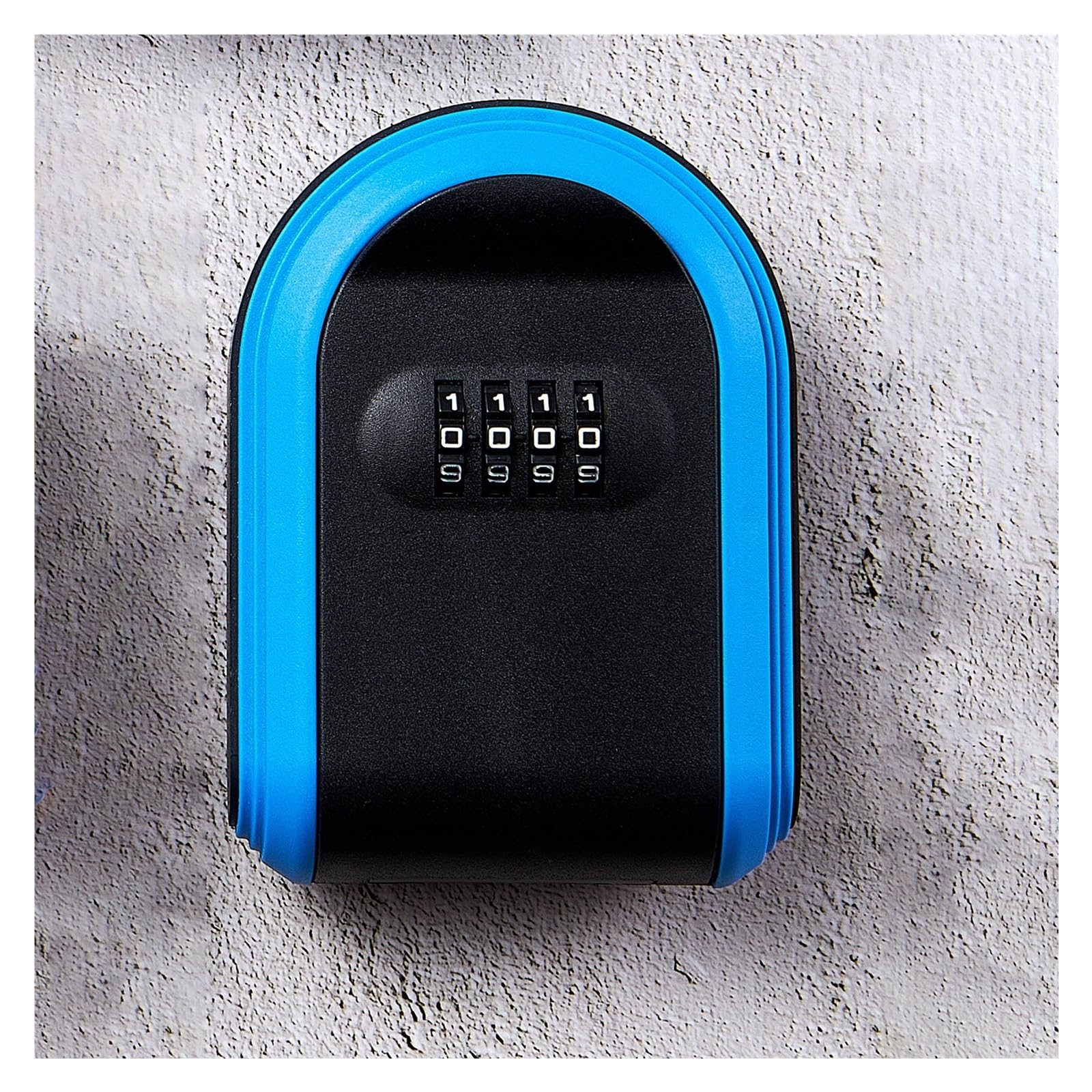 Key Safe Box Weatherproof Wall Mounted Key Lock Box 4 Digit Code Outdoor Key Security Storage Case(Oranje)