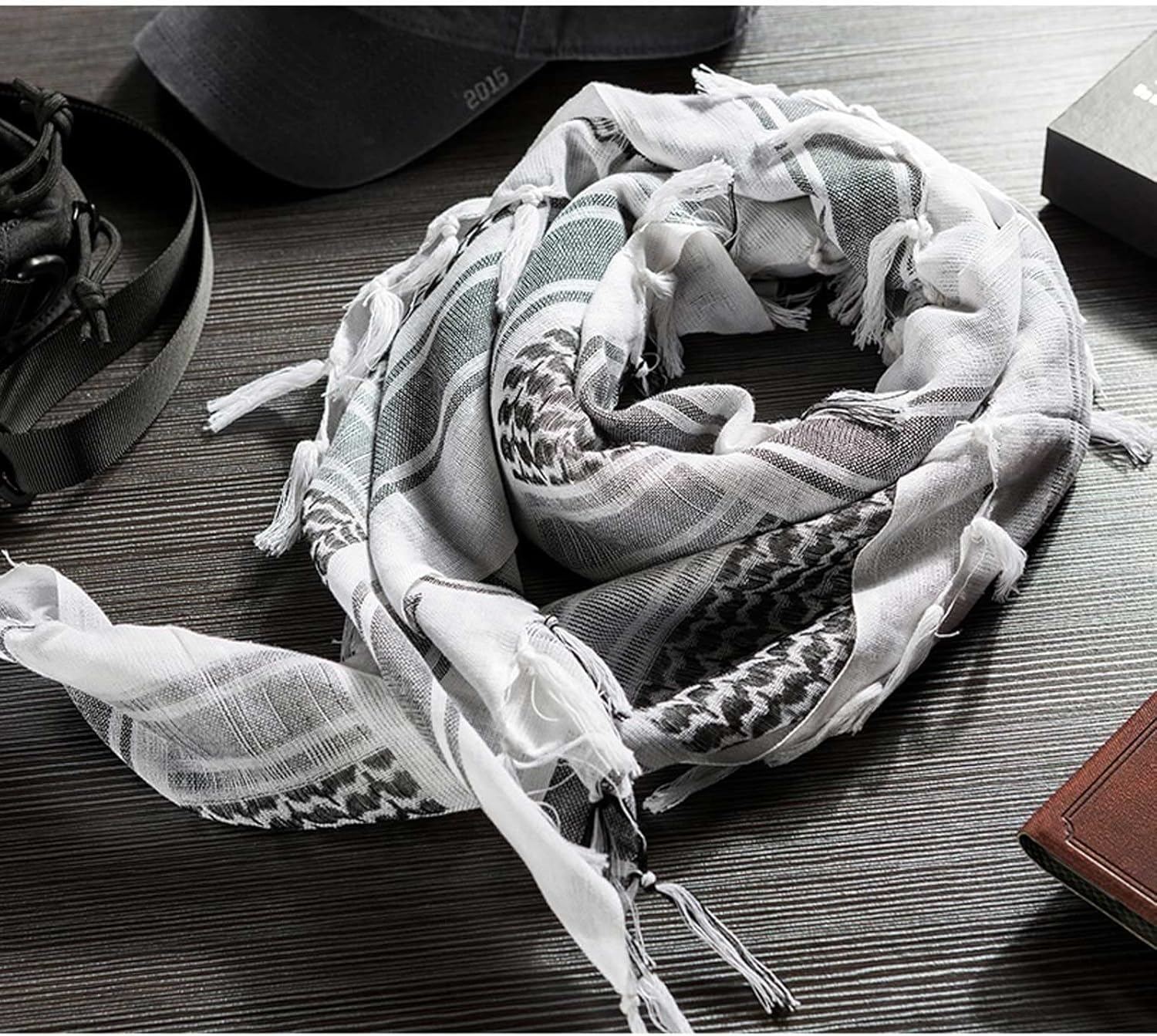 SUOAK ストール 男性のためのスカーフスカーフ100％織綿 屋外の戦術的な砂漠の頭のスカーフ