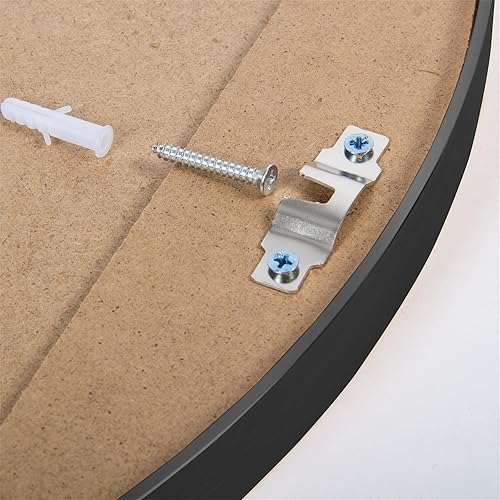 Miniatura 4 de Espejo redondo de pared de 28" espejo de baño maquillaje espejo de tocador - negro