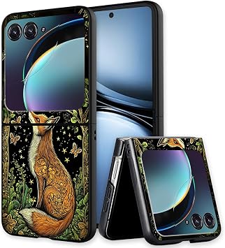 for Motorola Razr Plus 2025/2024 Case,Slim Fit Shockproof Protection Hard PC Cover,Matte Anti-Scratch & Anti-Fingerprint,Durable Lightweight for Razr Plus 2025 Case Enchanted Fox Night