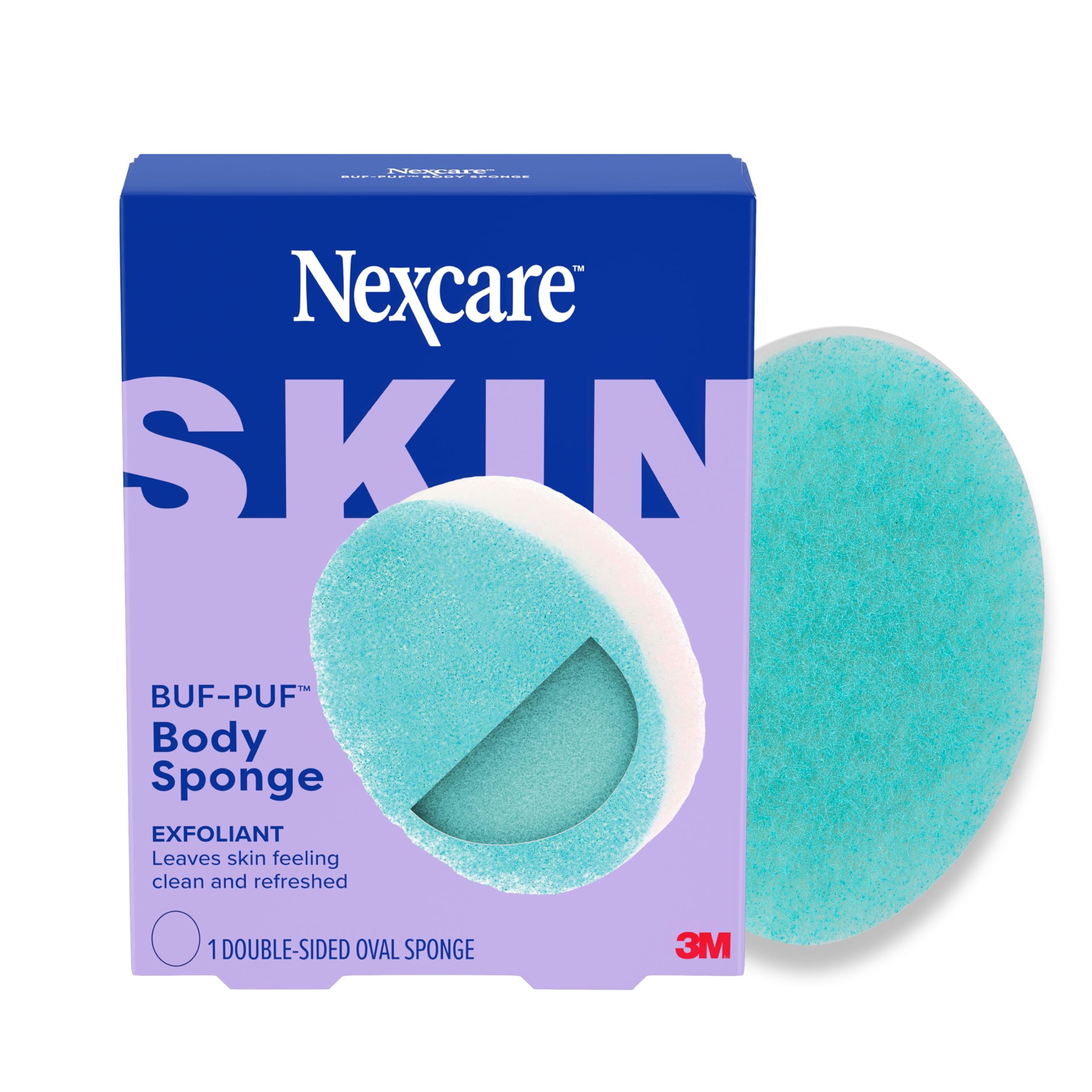 Photo 1 of Nexcare BUF-PUF Body Sponge, Exfoliating, 1 Sponge