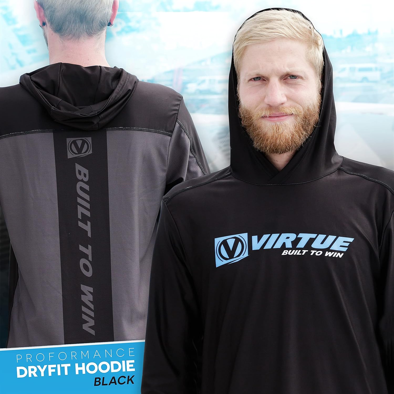 VIRTUE Dryfit Proformance Hooded Paintball Practice Jersey