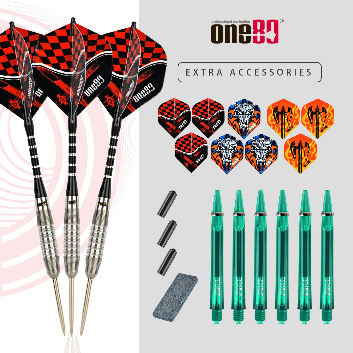 Amazon.com : ONE80 90% Tungsten Professional Steel Tip Darts Set