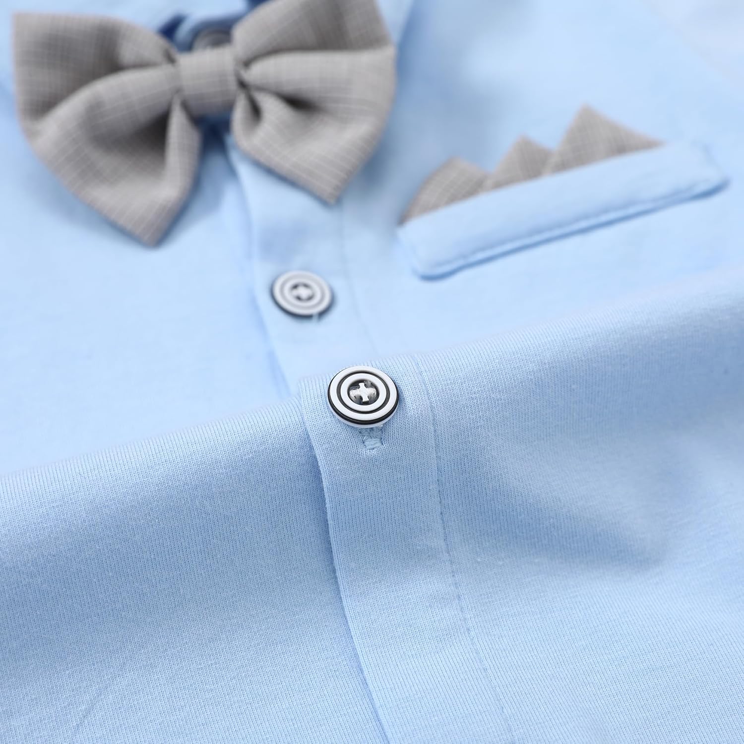 SANMIO Baby Boy Clothes Suits Short Sleeve Top+Bowtie+Suspender Shorts Summer Infant Gentleman Birthday Outfits - Image 8