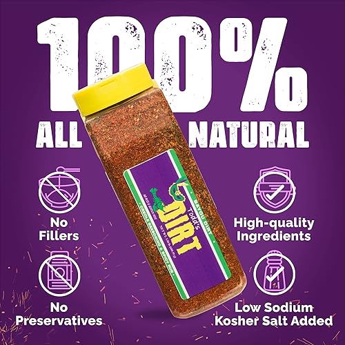 Miniatura 9 de Todd's DIRT - Bayou DIRT, condimento multiusos picante y condimento para barbacoa, condimento criolcajún que es ideal en todo, condimento gourmet