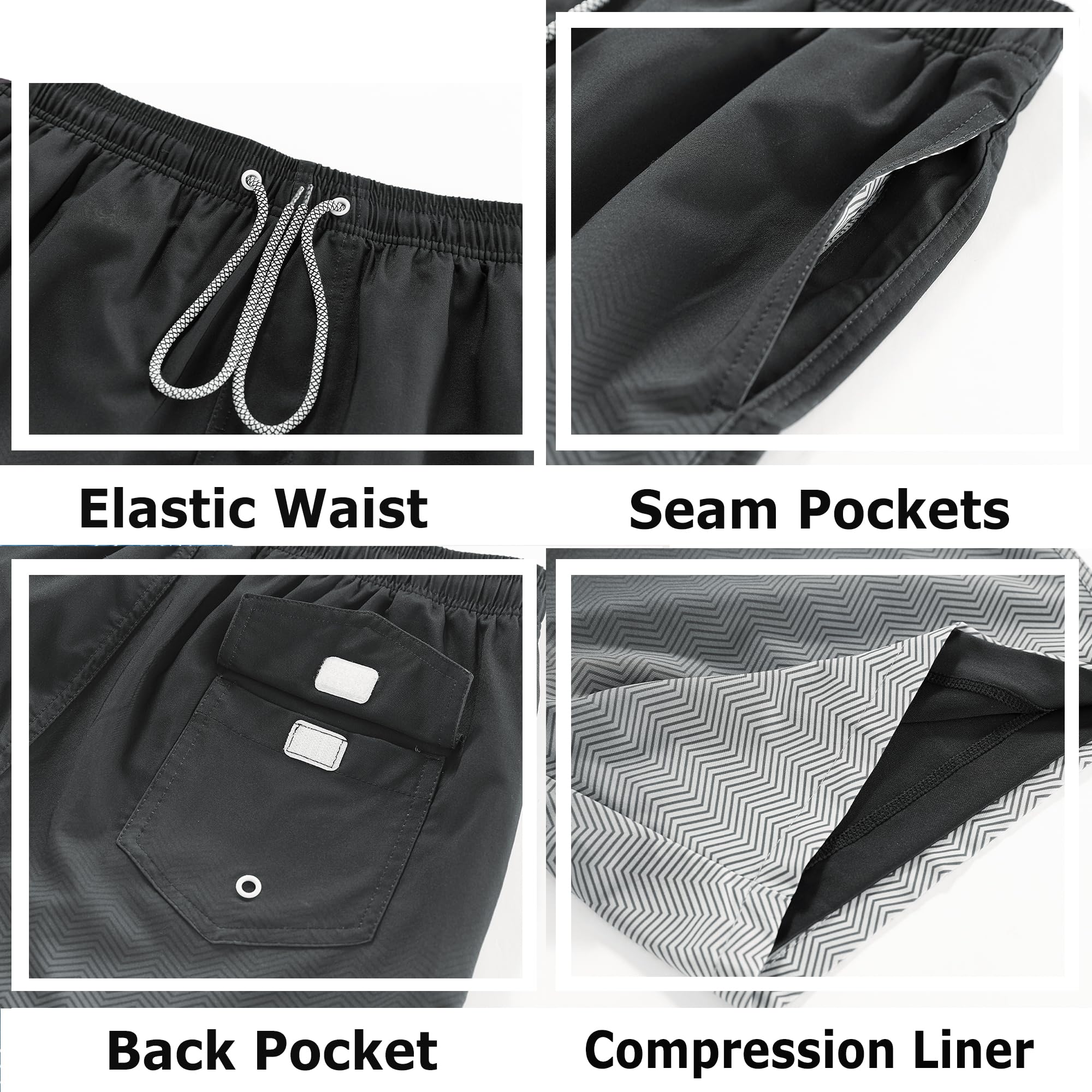 APTRO Costumi Pantaloncini da Bagno Uomo Mare Surf Piscina Stampa Hawaiana Estiva Grande Asciugatura Rapida con Fodera in Rete