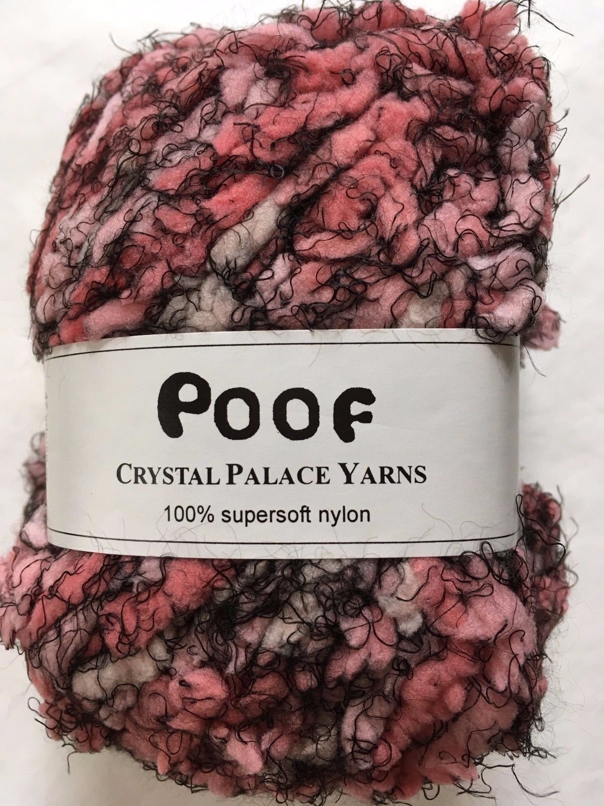 Crystal Palace Yarns Poof #9650"Strawberry Soda" Puff Eyelash Yarn 50 Gram