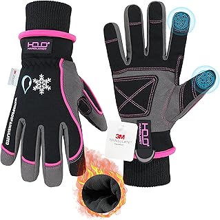 Guantes de trabajo aislados impermeables, guantes térmicos de invierno para hombres y mujeres, pantalla táctil, guantes cálidos de esquí, snowboard, clima frío