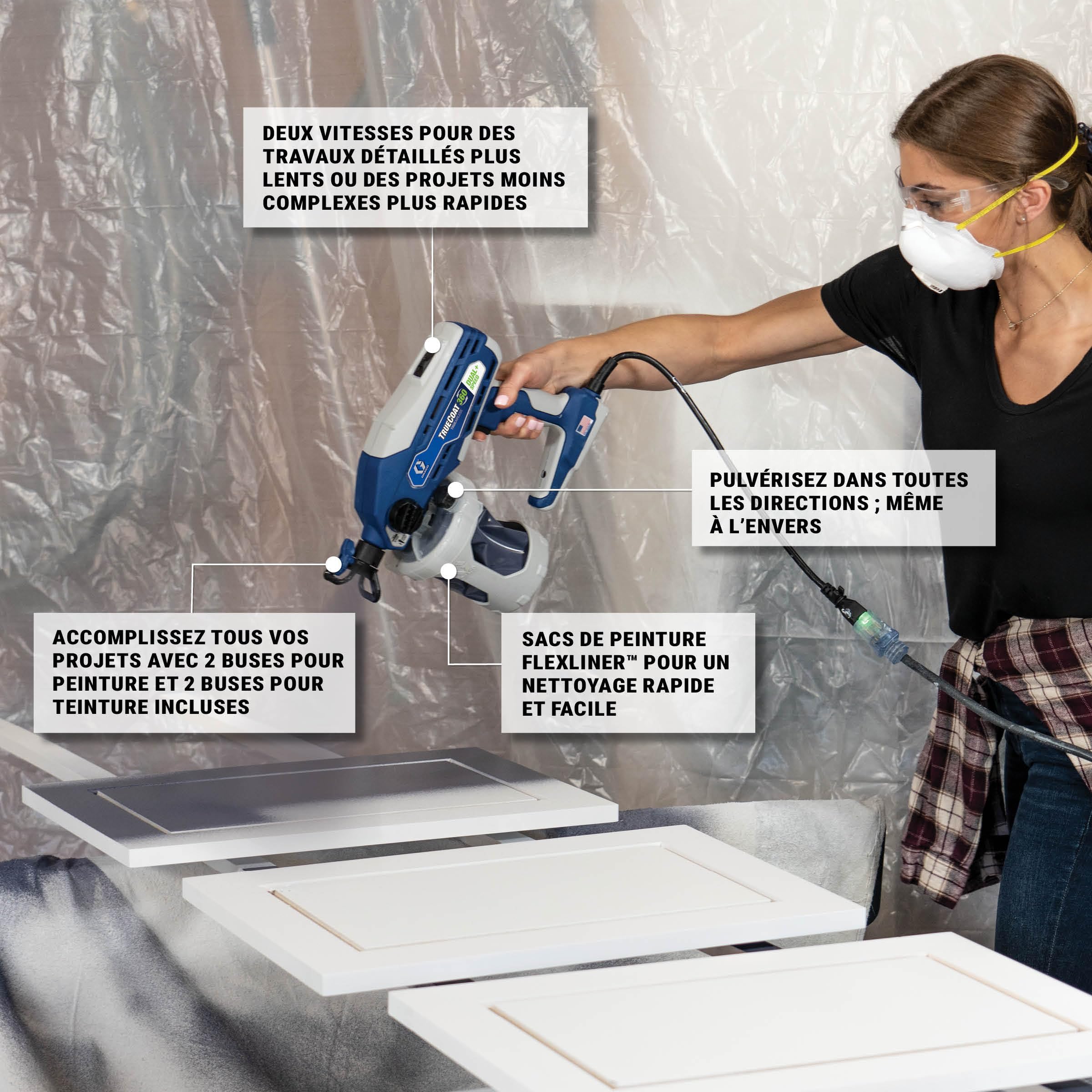 Graco TrueCoat 360 26D520 Pistolet portatif Double Vitesse