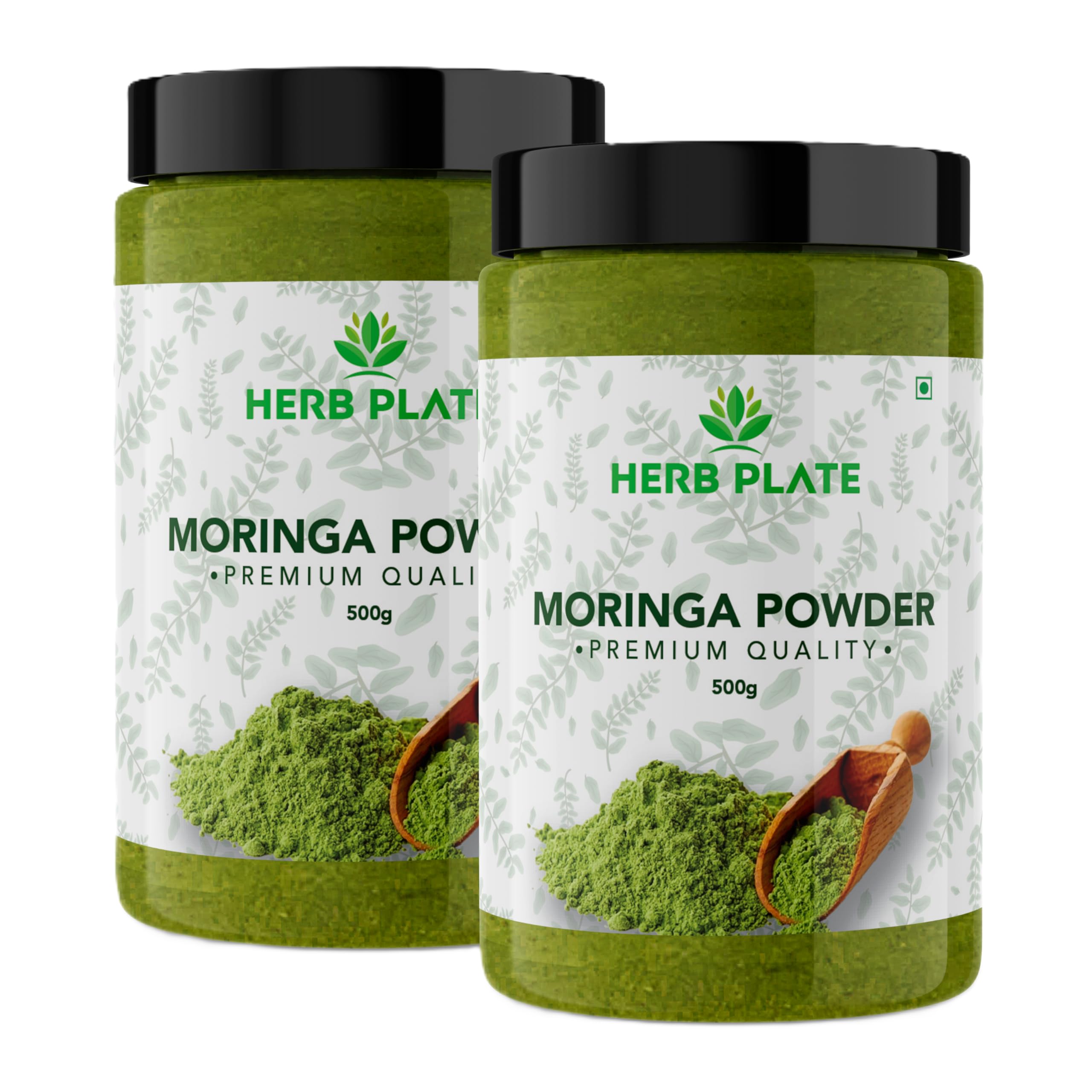 Herb Plate Moringa Leaf Powder - 1 KG| Moringa Oleifera Drumstick Leaves Herbal Supplement, Good for Immunity, Digestion, Skin & Hair, Energy Booster, Rich in Antioxidants (500 Gm (Pack of 2))