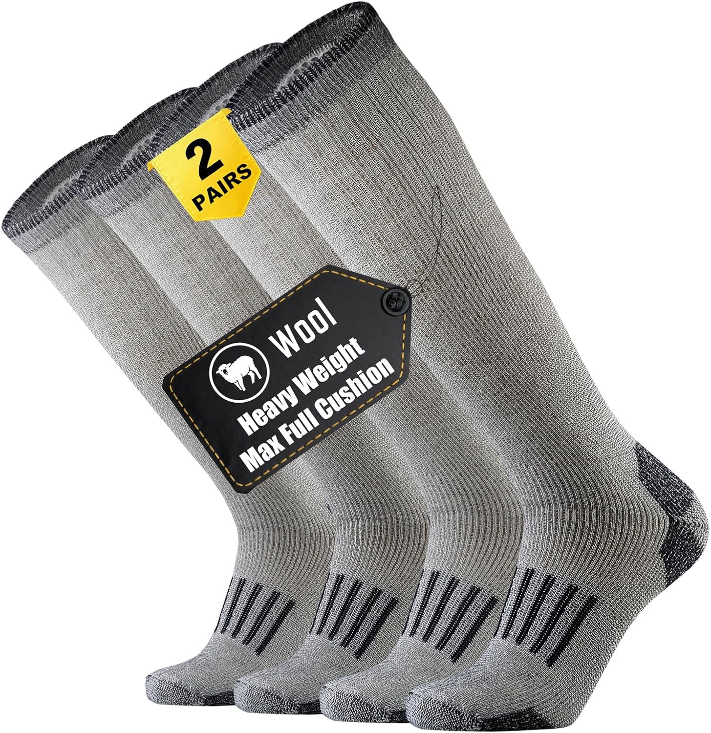 ONKE Max Full Cushion Knee High Socks for Men Steel Toe Work Boot Over the Calf OTC Moisture Wicking Thermal Hiking Hunting