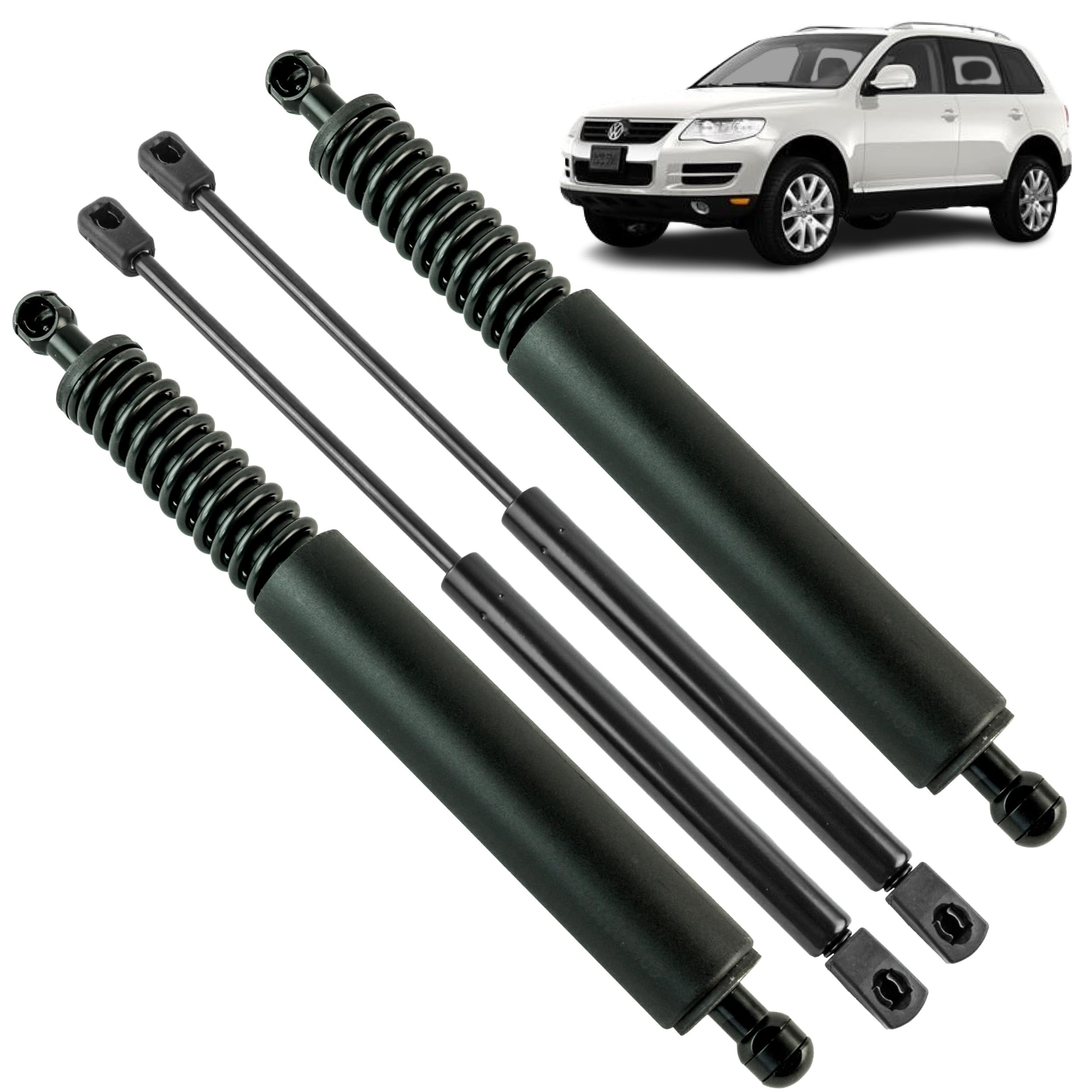 4 verins de coffre compatibles pour Touareg 1 (2002-2010) vérins de hayon + vérins de lunette arrière. 7L6827550B, 7L6845587