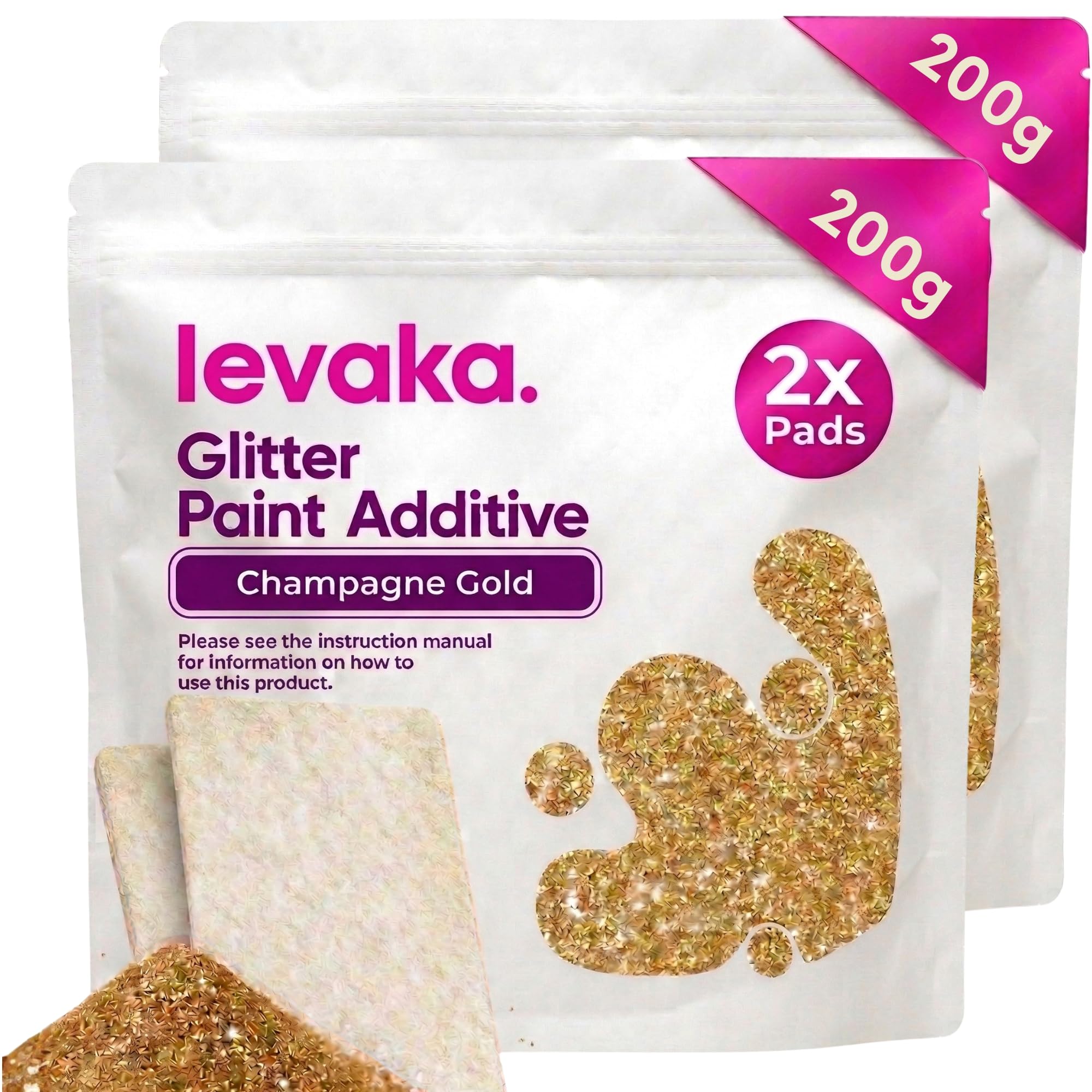 Glitter Paint Additive - Holographic Silver -18