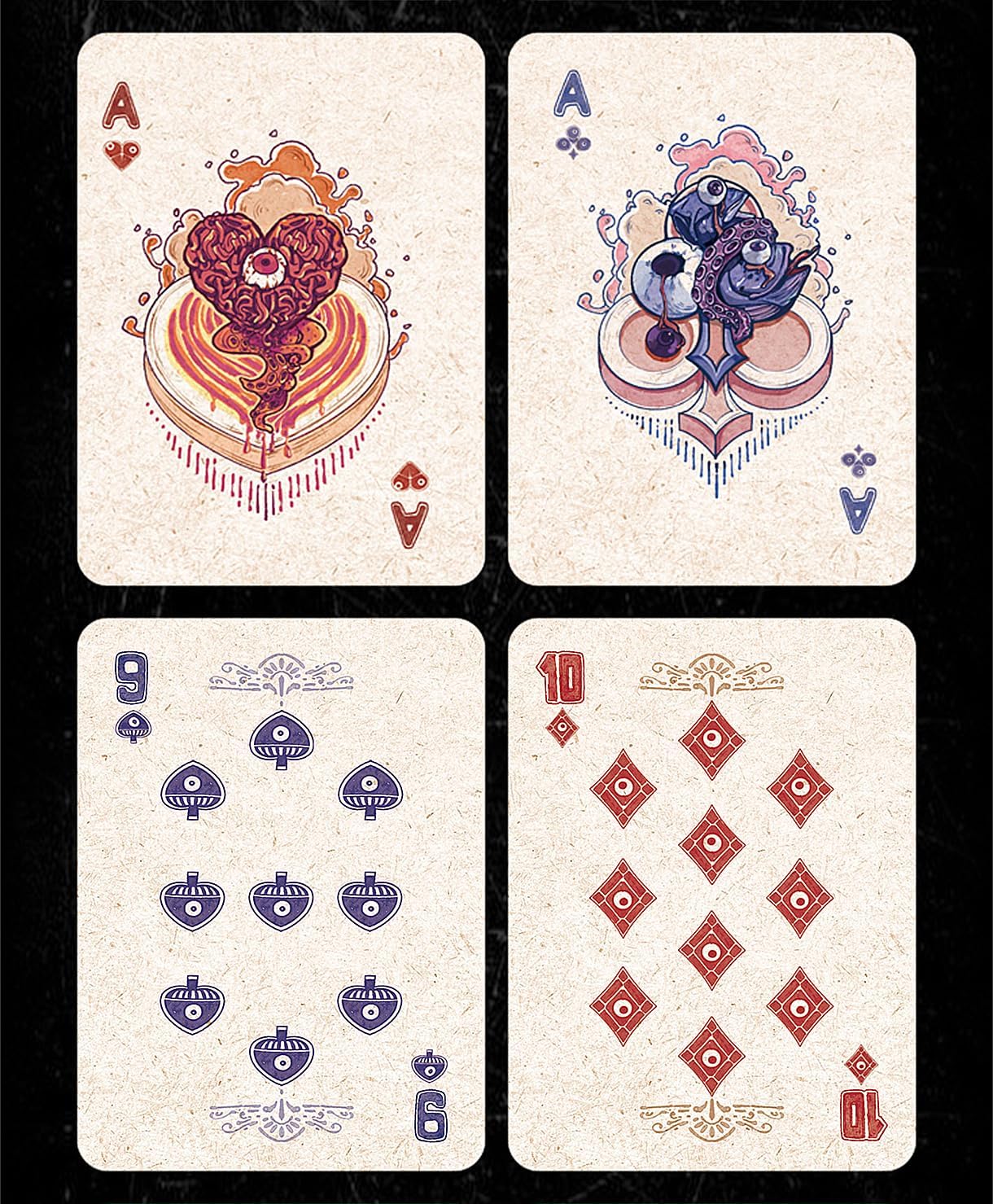 Cthulhu Poker Cards Series Collection Feast of Playing Cards Exquisite Cool Patterned Cardistry Poker Organizer Box Gift Board Game Cards (1 pc Poker Card)