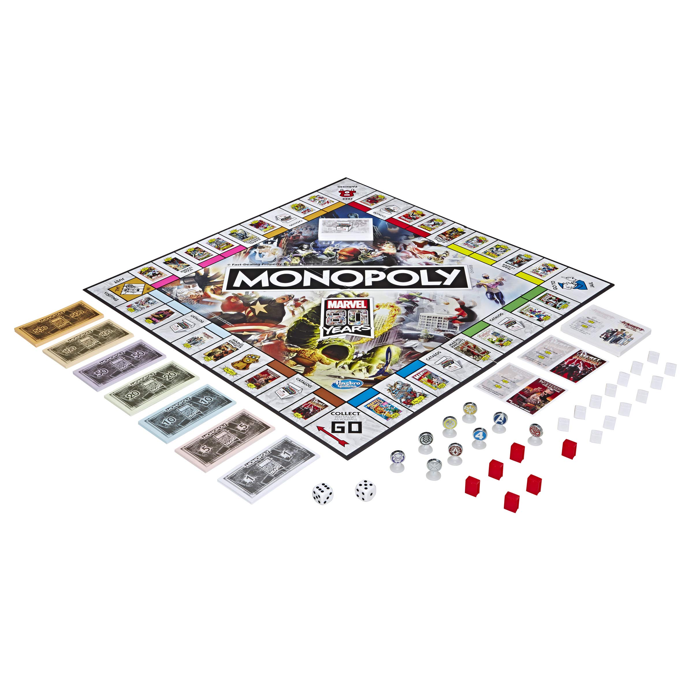 Monopoly - Gioco da tavolo Marvel 80 anni Fumetti – Gioco da tavolo – Versione francese