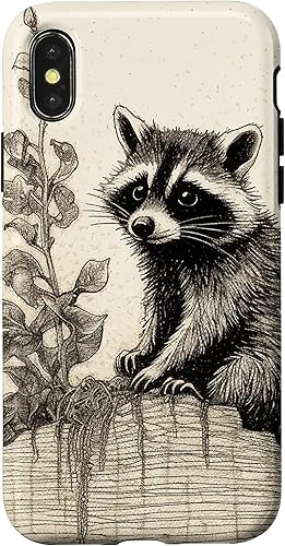 Miniatura 7 de Funda minimalista con diseño de mapache para iPhone 13 Pro Max