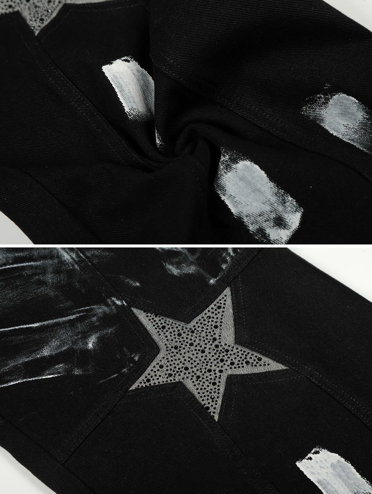 Y2k Baggy Jeans Szerokie nogawki Spodnie dżinsowe Luźne spodnie chłopięce