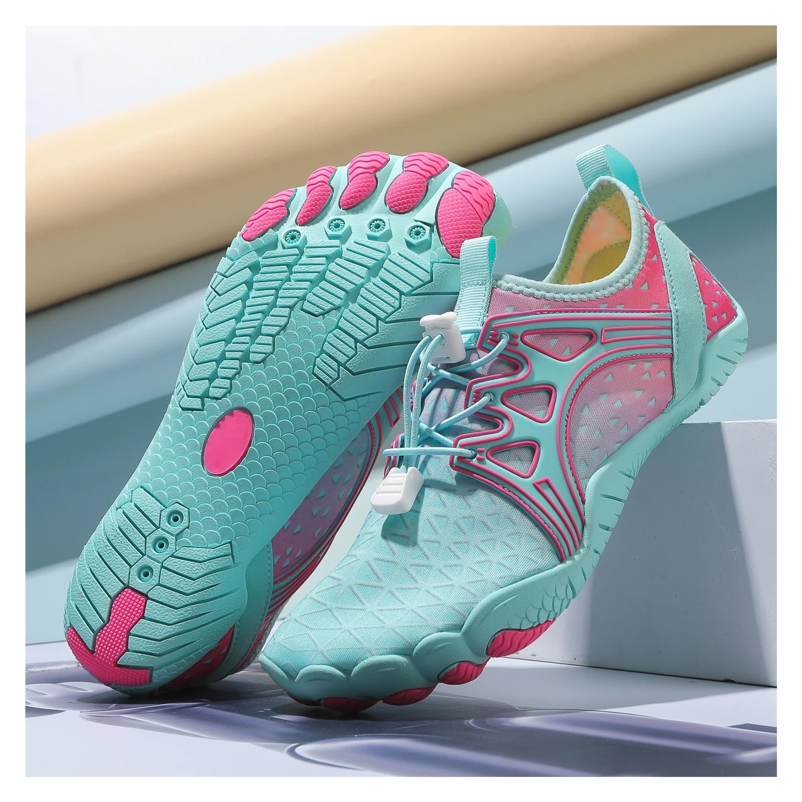 Zapatos De Agua Zapatos De Agua For Mujer, Zapatos De Playa Ligeros Y Suaves, Antideslizantes, De Secado Rápido, Zapatos Deportivos For Interiores, Yoga, Fitness, Natación, Vadeo Para Agua(Pink,45)