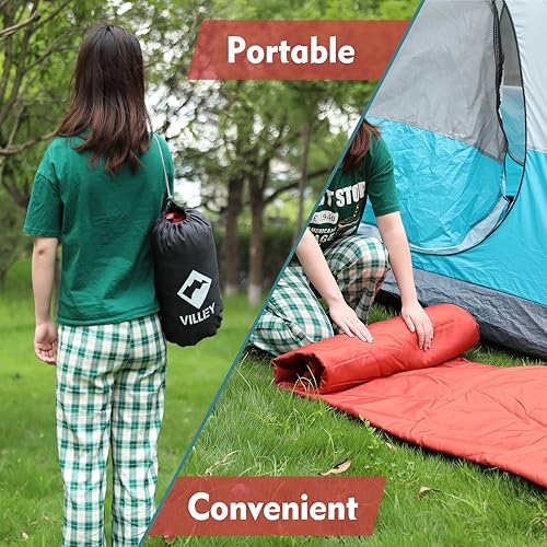 Miniatura 4 de VILLEY Manta de picnic, manta de camping de 3 capas de 52 x 75 pulgadas, lavable a máquina, repelente al agua y a prueba de arena, plegable y