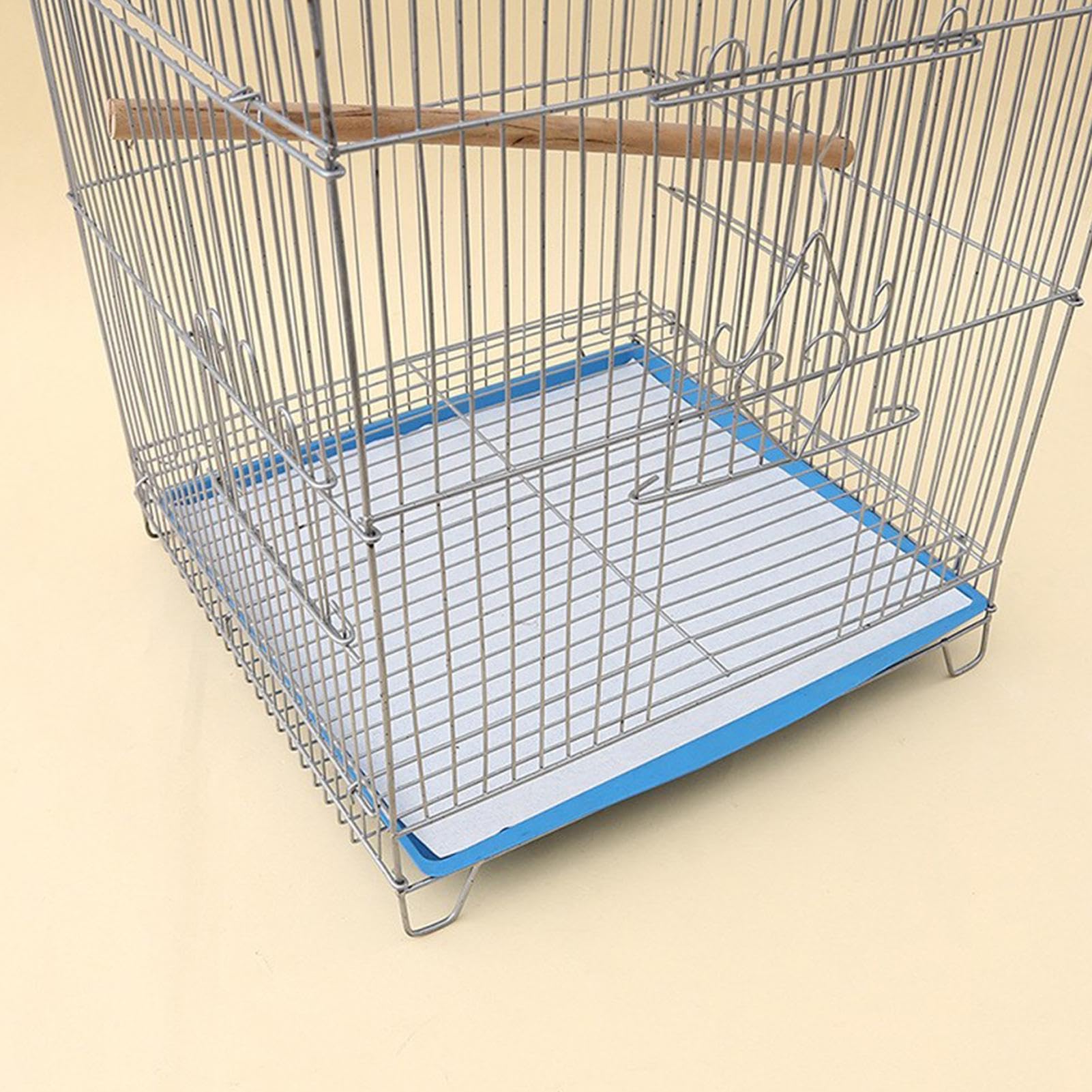 Vogelkäfig-Einlage – 100 Stück Vogelkäfig-Papiereinlagen | Bodeneinlagen für Vogelkäfige | Vorgeschnittene saugfähige Papageienkäfigeinlage | Vogelkäfigeinlage für Sittiche, Nymphensittiche, Kanarienv