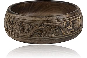 Exquisite Mango Wood Bowl: An Entryway Haven for Keys and Wallet