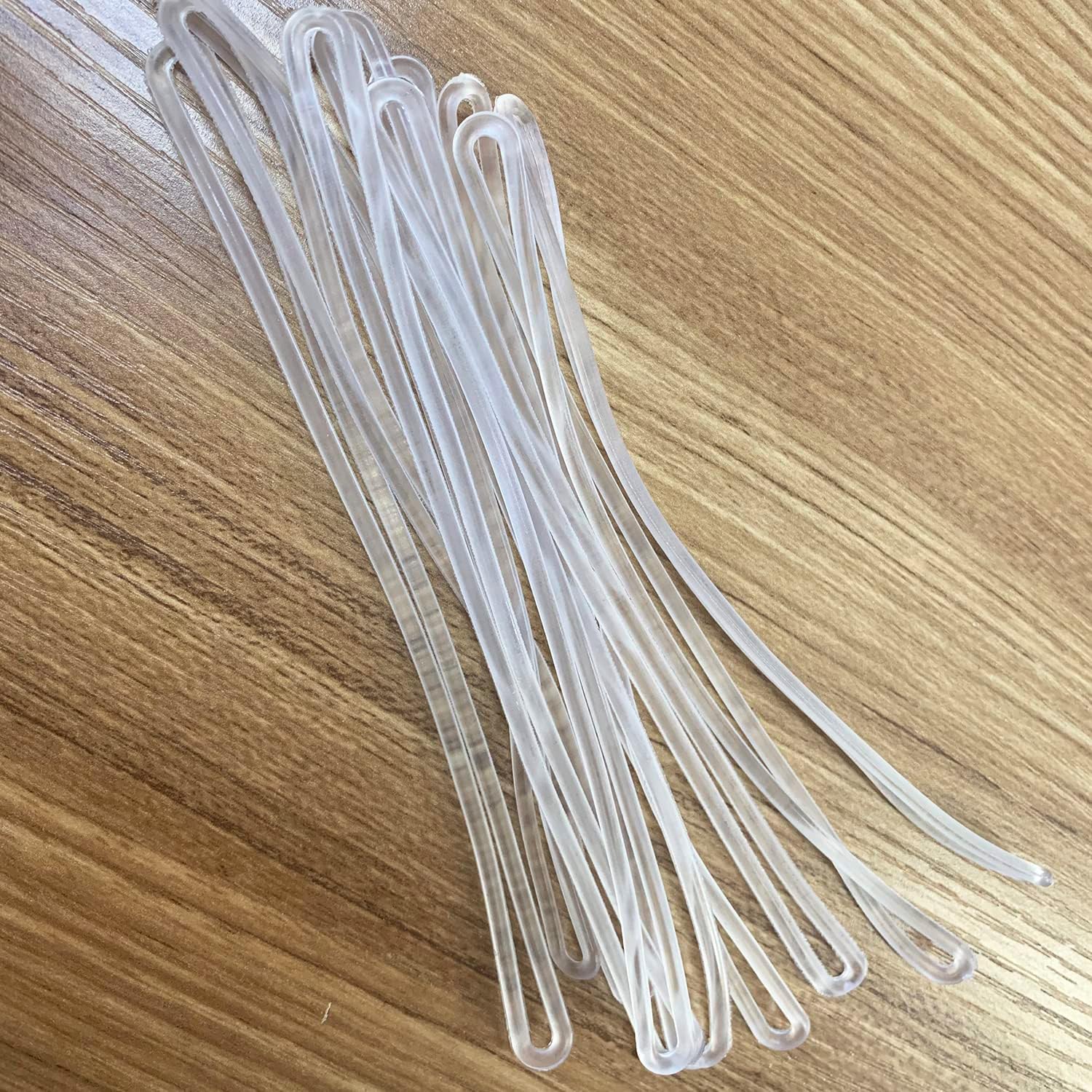 30PCS Clear Plastic Luggage Name Tag Straps Transparent Worm Loops Identification ID Card Badge Label Tag Holder for Office Business Travel Supplies image 3